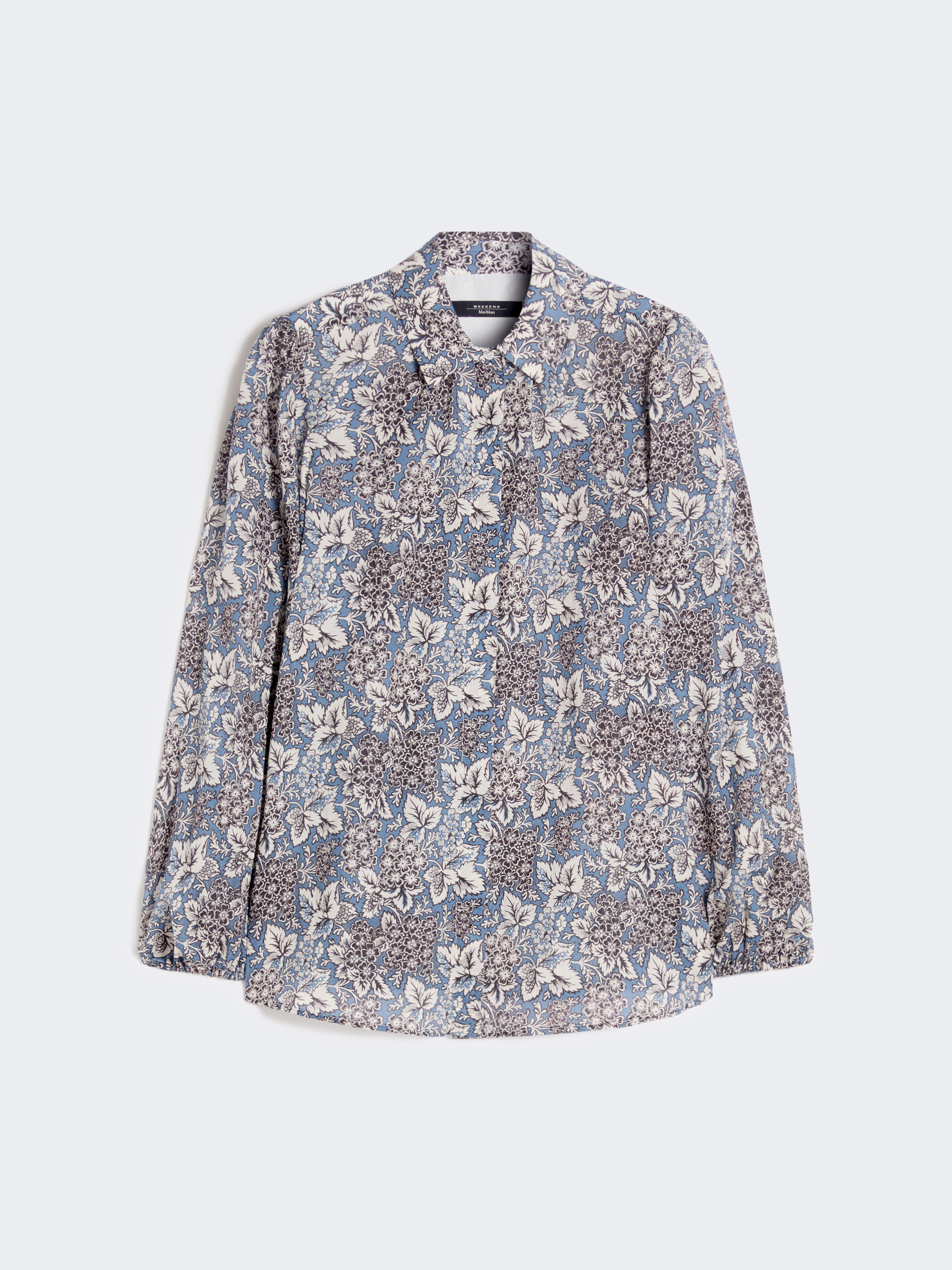 Printed cotton voile shirt - NAVY - Weekend Max Mara - 5