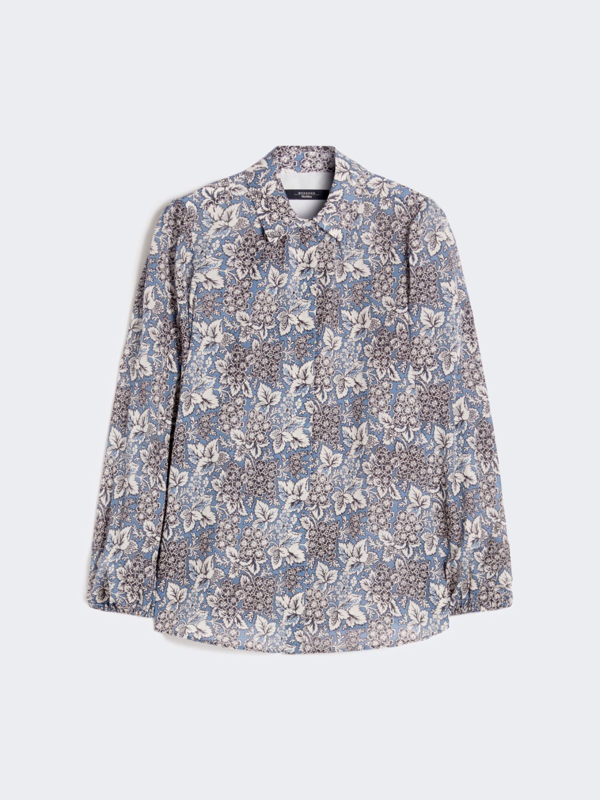 Printed cotton voile shirt - NAVY - Weekend - 5
