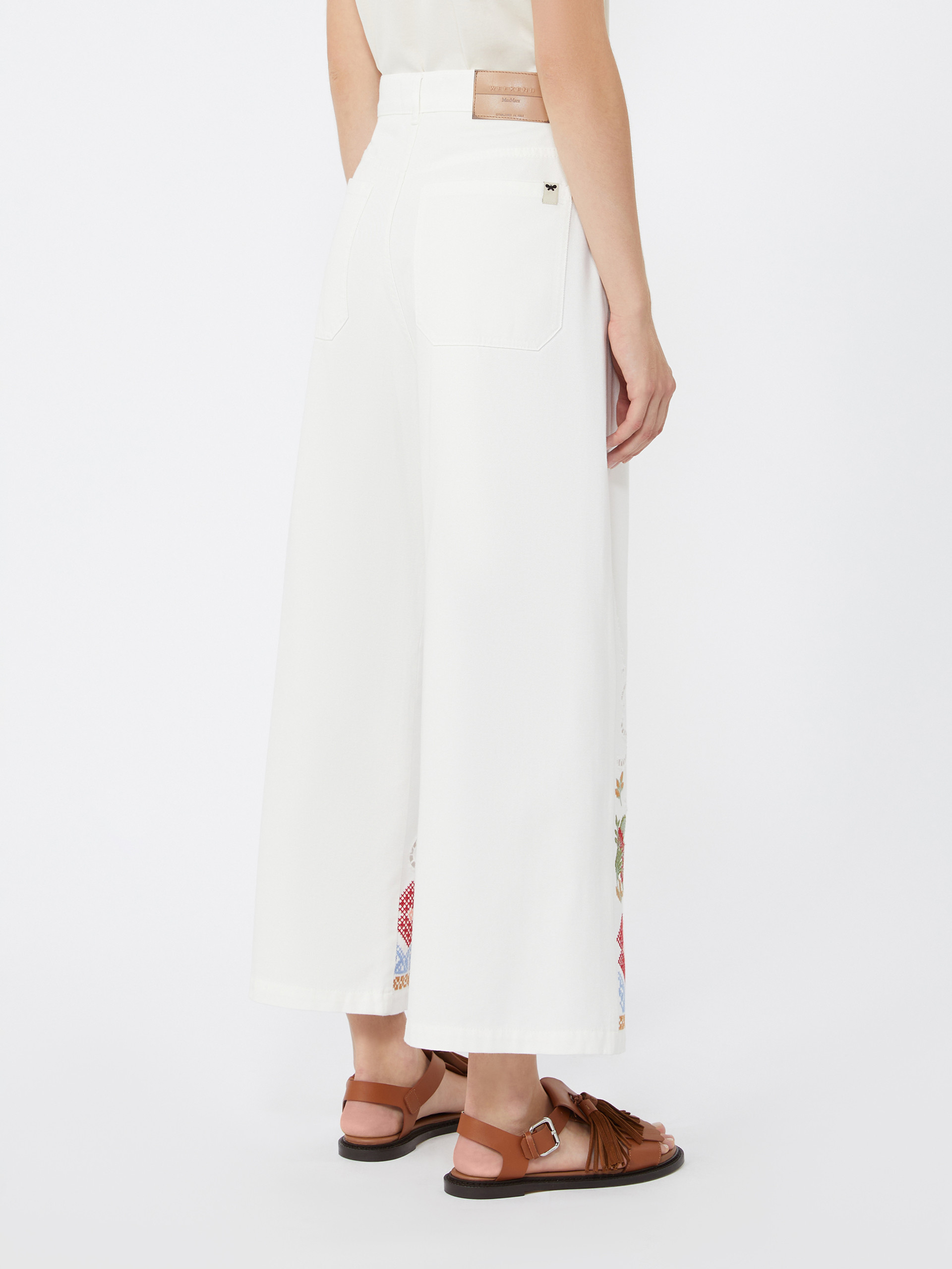 Cotton bull trousers - WHITE - Weekend Max Mara - 3