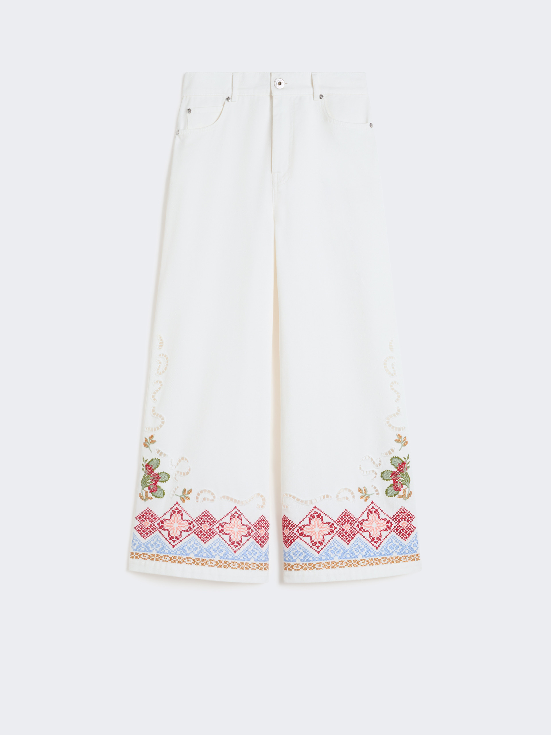 Cotton bull trousers - WHITE - Weekend Max Mara - 5