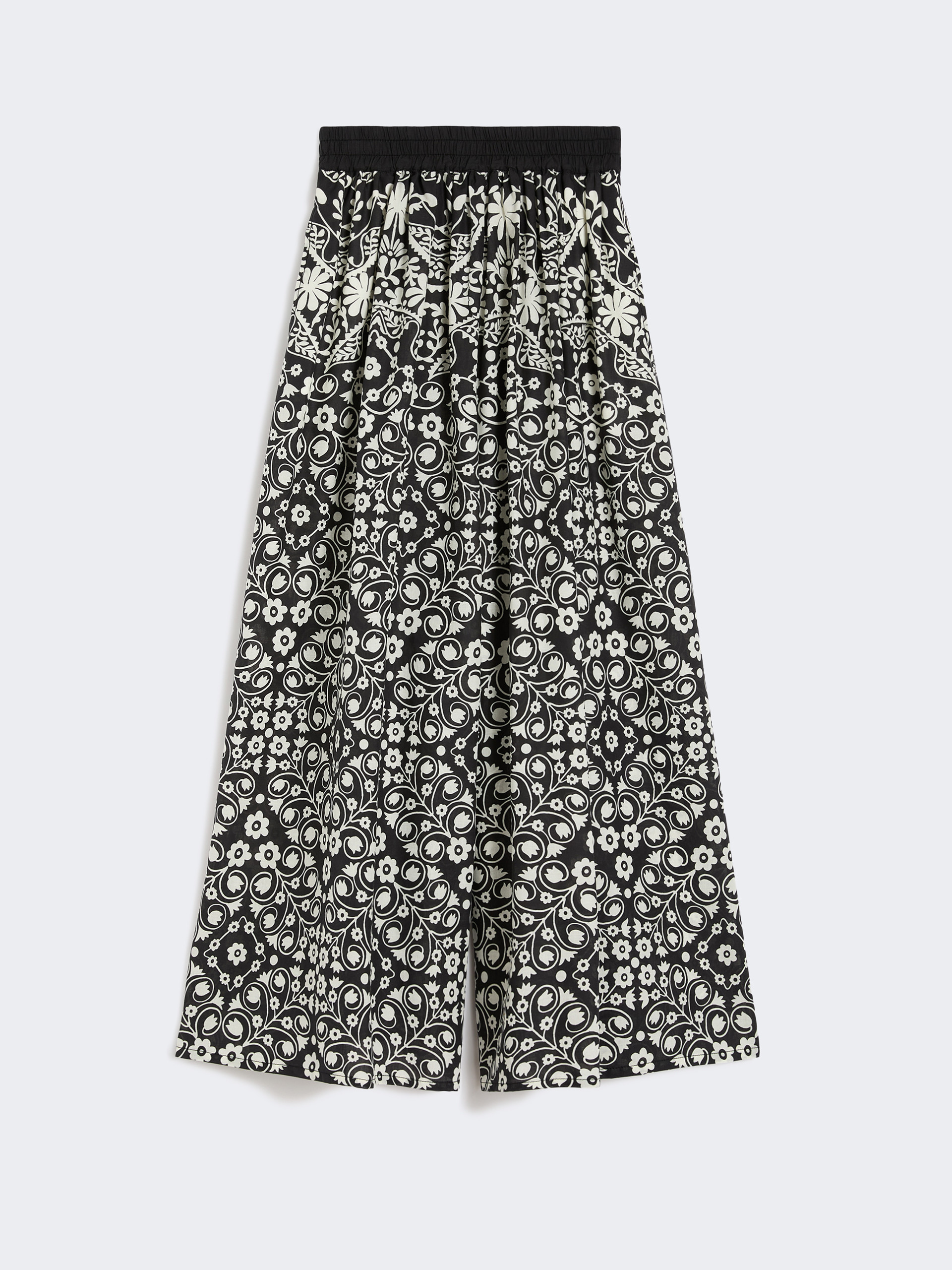 Wide-leg printed cotton trousers - BLACK - Weekend Max Mara - 4