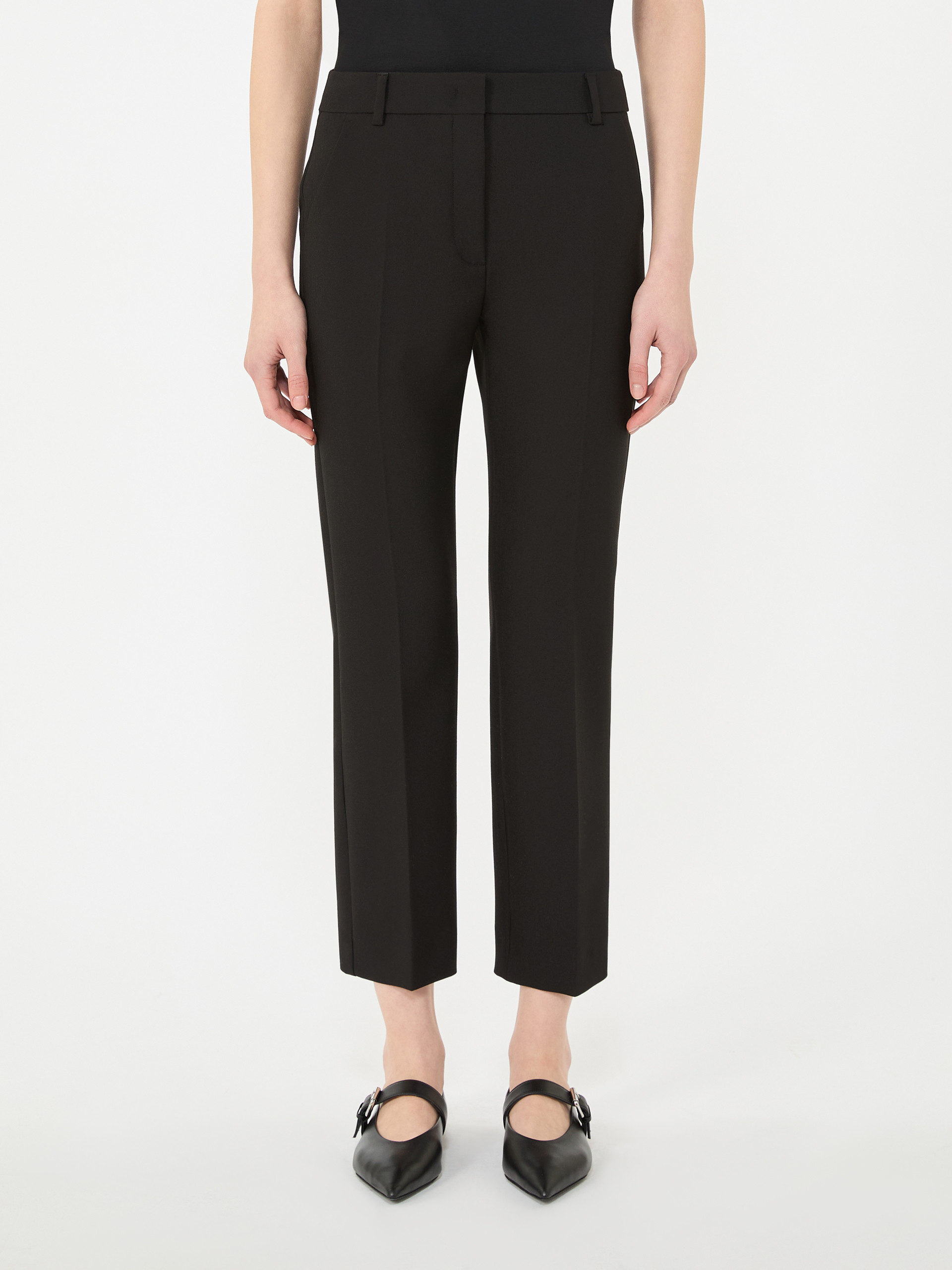 Double-faced viscose canvas trousers - BLACK - Weekend Max Mara - 2