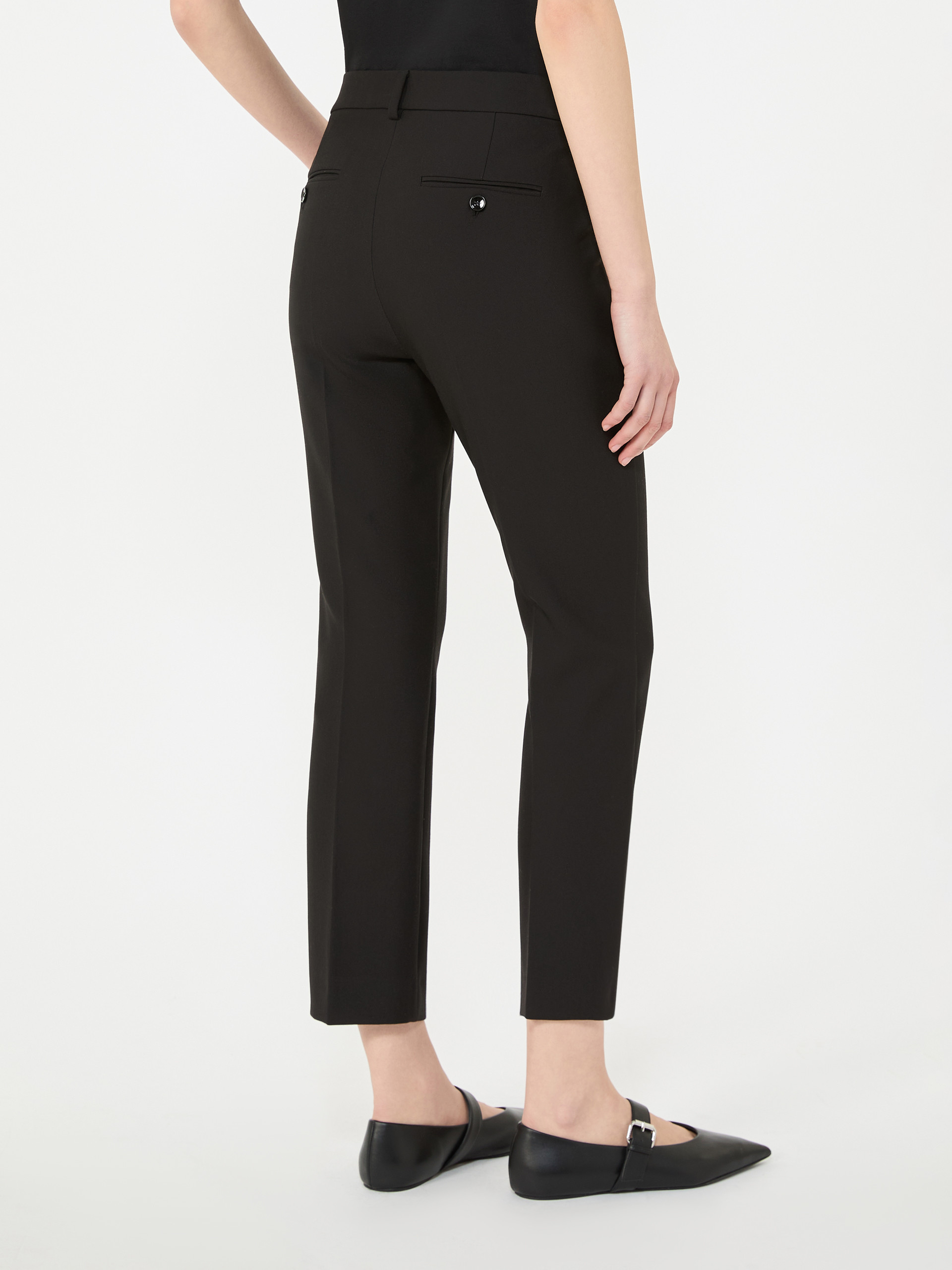 Double-faced viscose canvas trousers - BLACK - Weekend Max Mara - 3