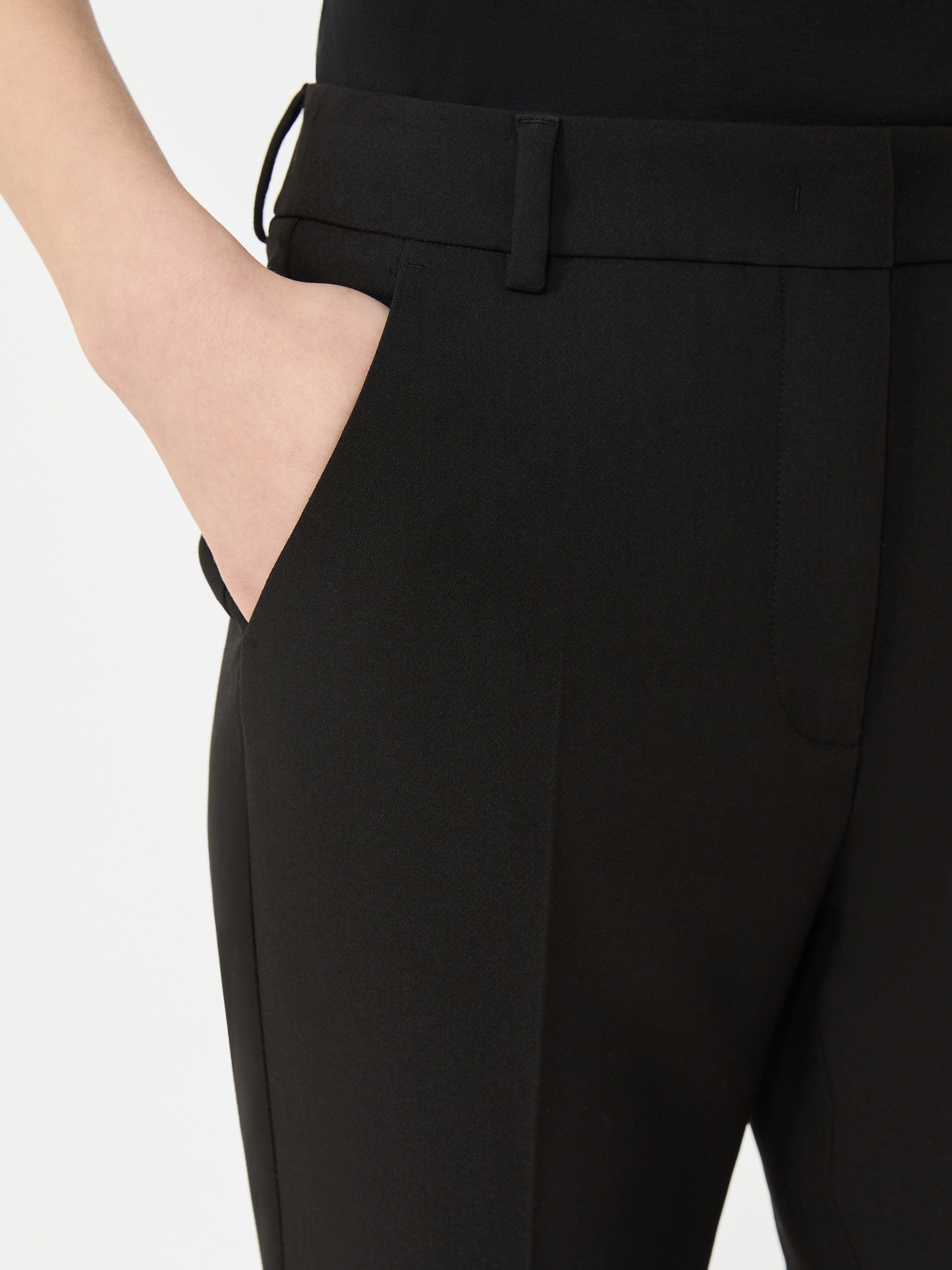 Double-faced viscose canvas trousers - BLACK - Weekend Max Mara - 4