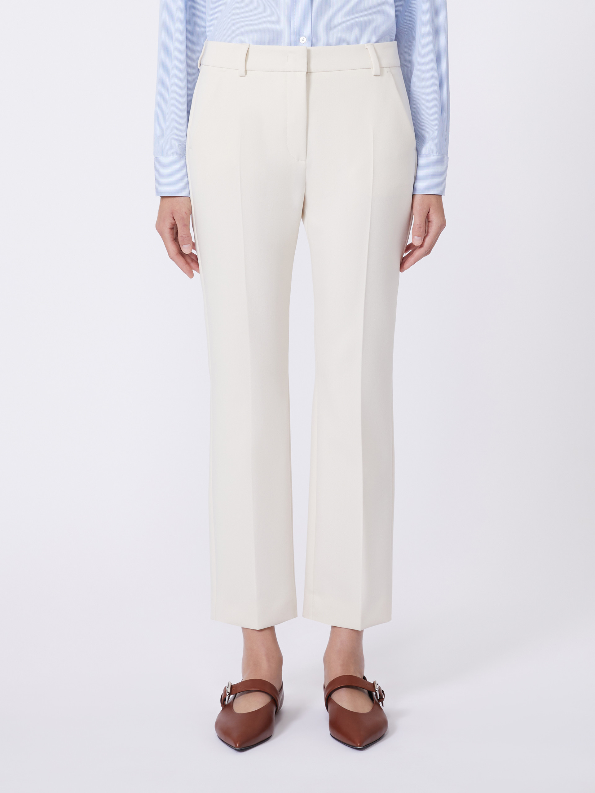Double-faced viscose canvas trousers - IVORY - Weekend Max Mara - 2
