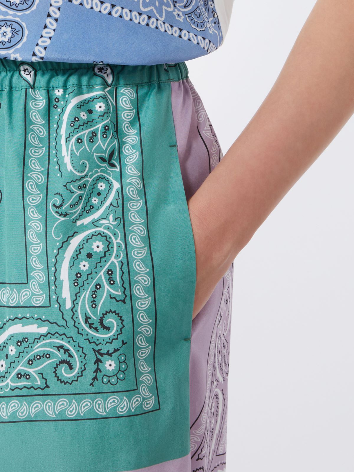 Printed cotton poplin trousers - MULTICOLOUR - Weekend - 4