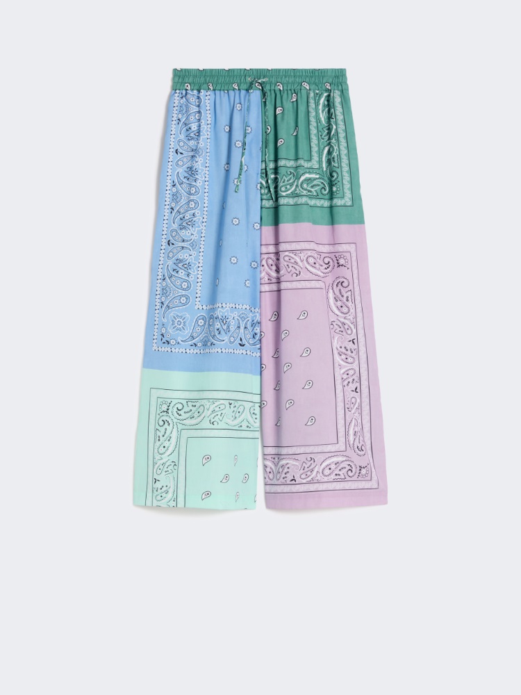 Printed cotton poplin trousers - MULTICOLOUR - Weekend - 6