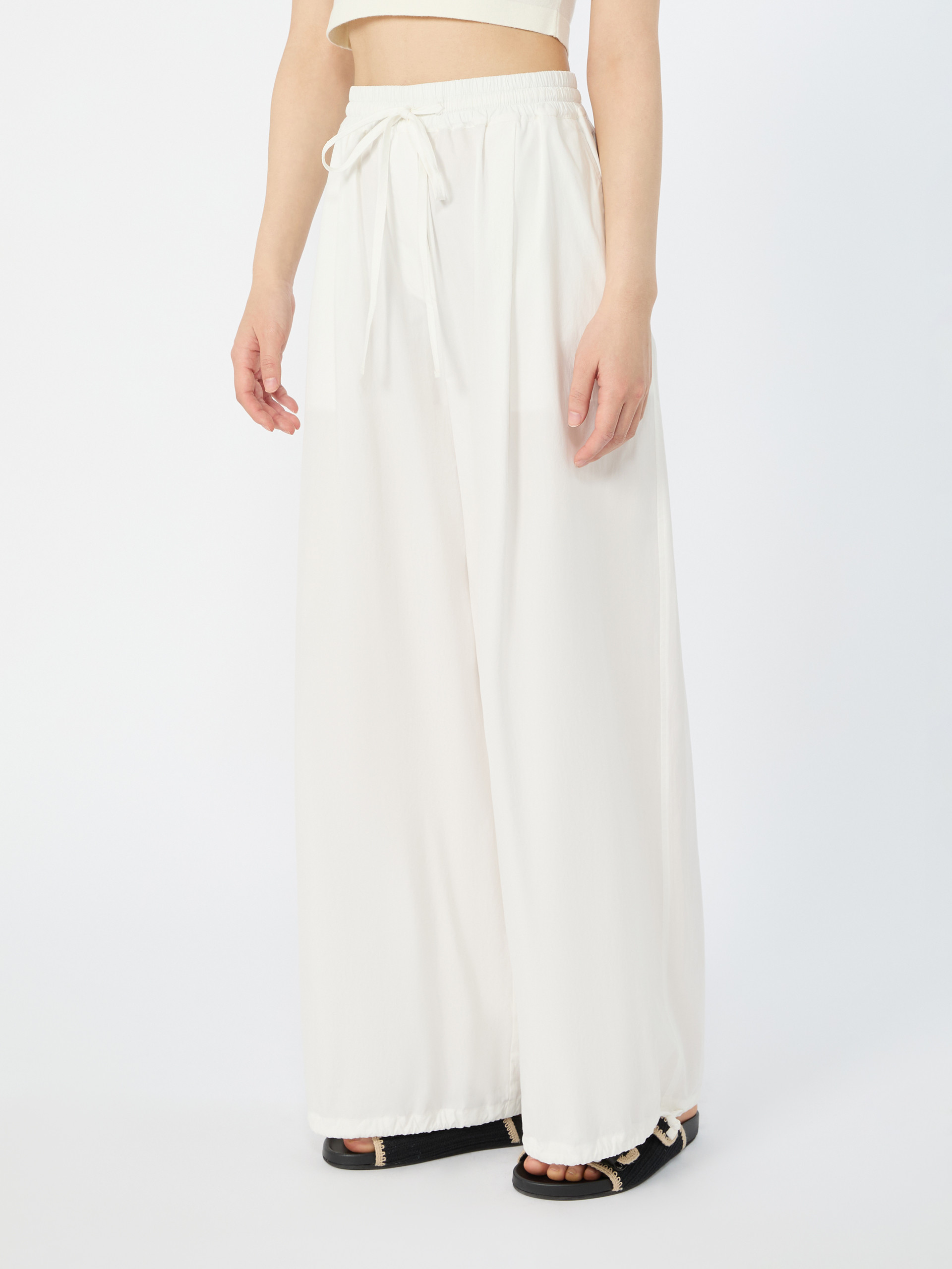 Cotton baggy trousers - IVORY - Weekend Max Mara - 4