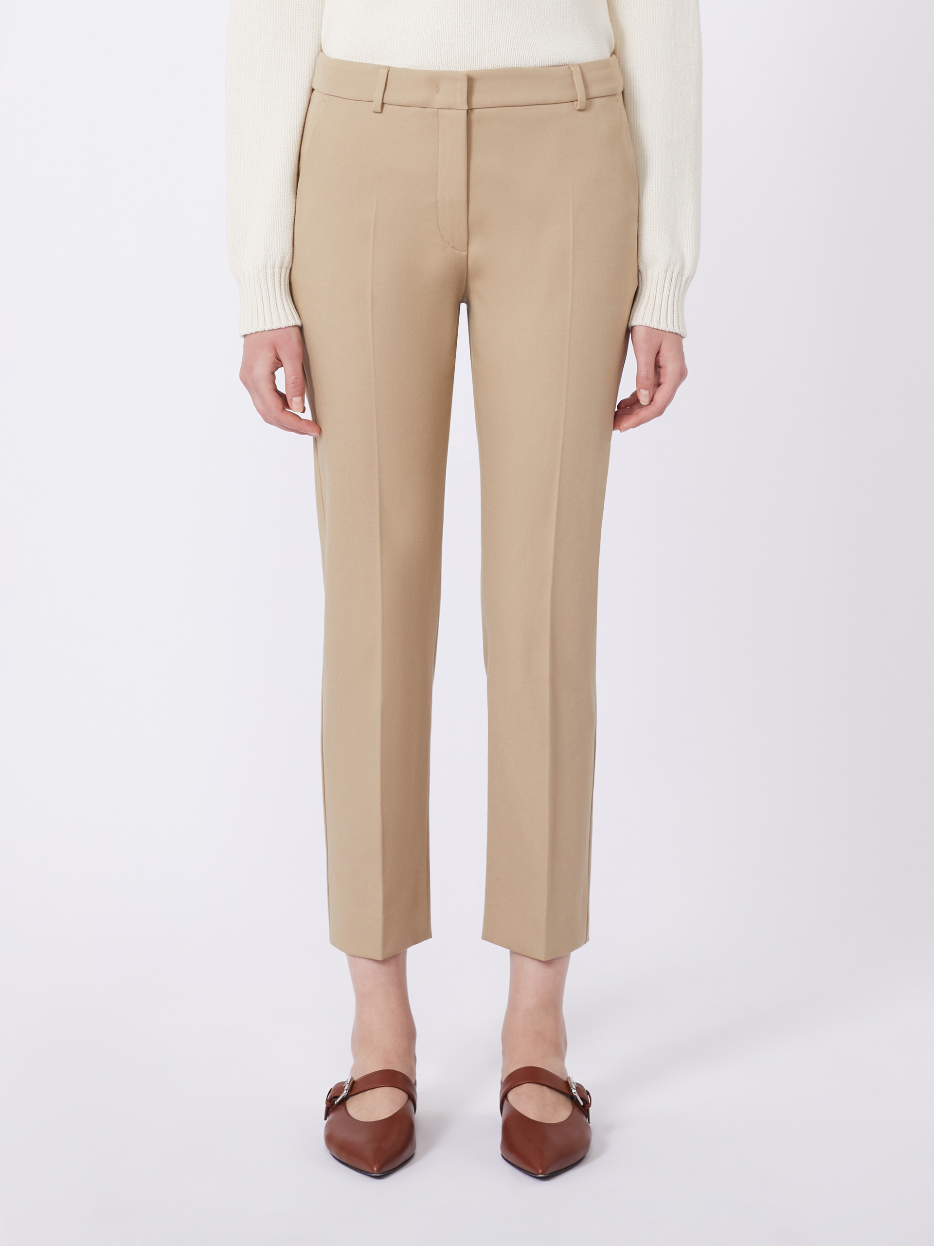 Stretch cotton trousers - CAMEL - Weekend Max Mara - 2