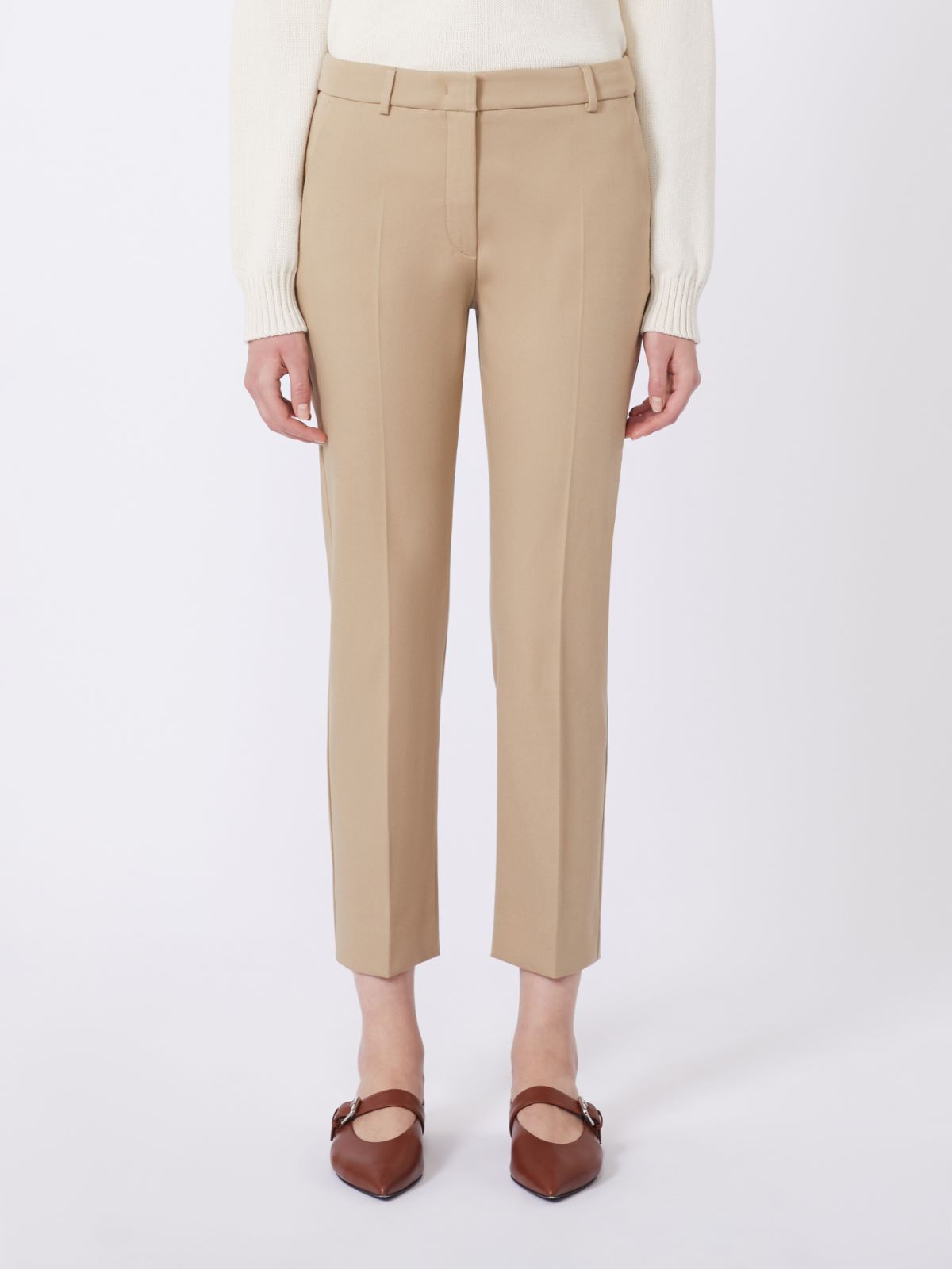 Stretch cotton trousers - CAMEL - Weekend - 2