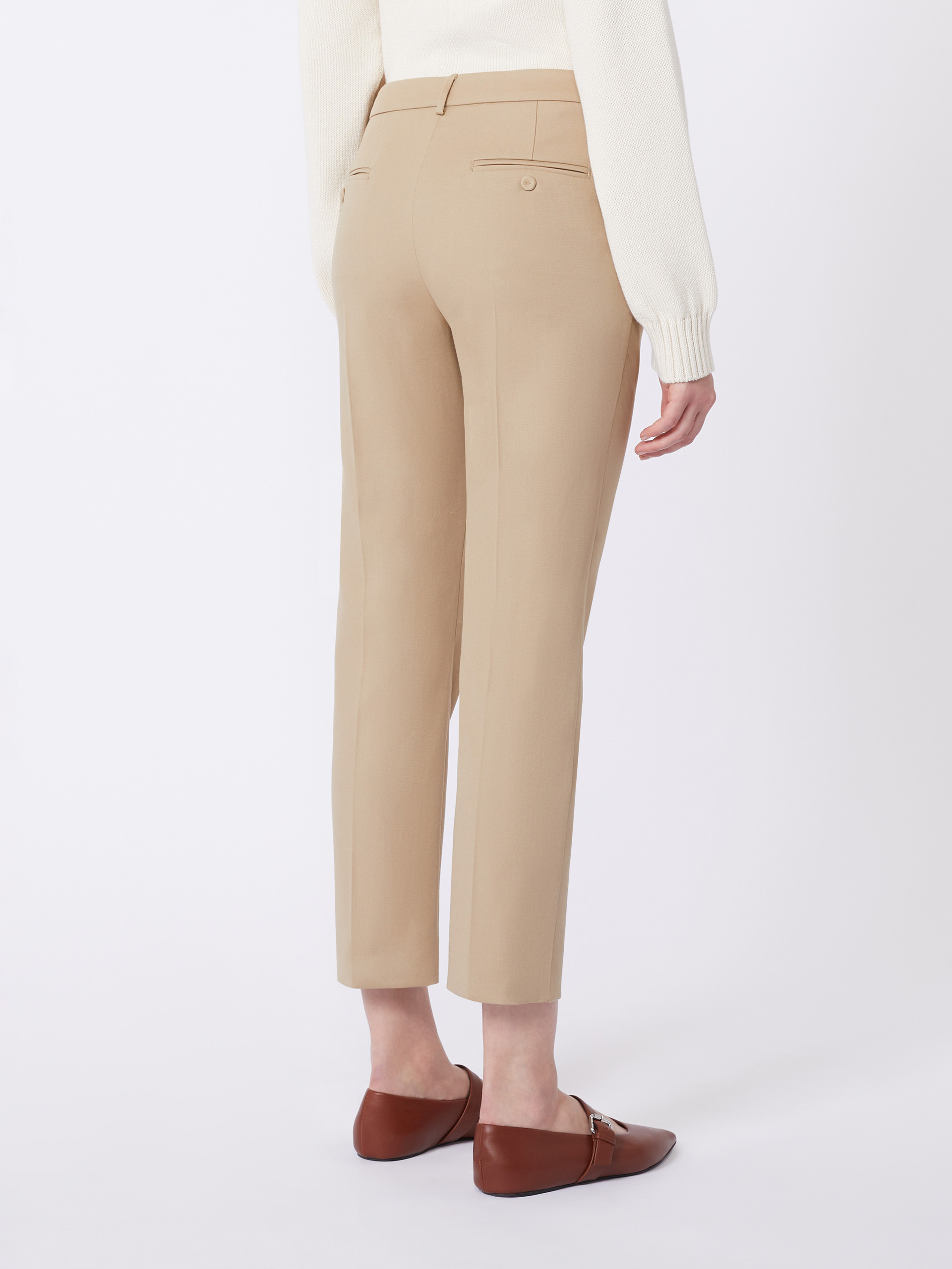 Stretch cotton trousers - CAMEL - Weekend Max Mara - 3