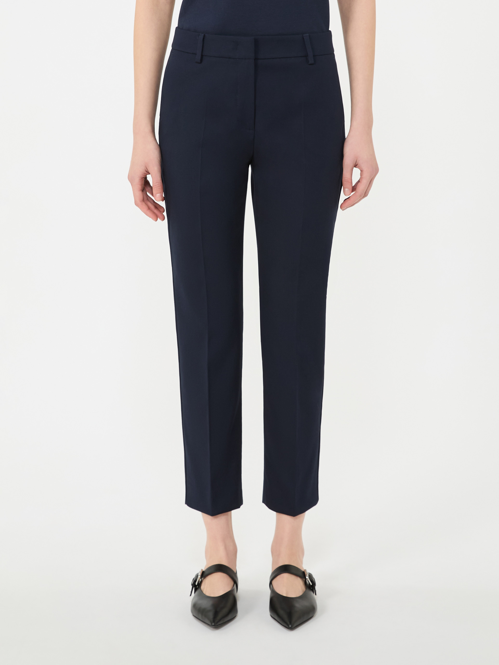 Stretch cotton trousers - NAVY - Weekend Max Mara - 2