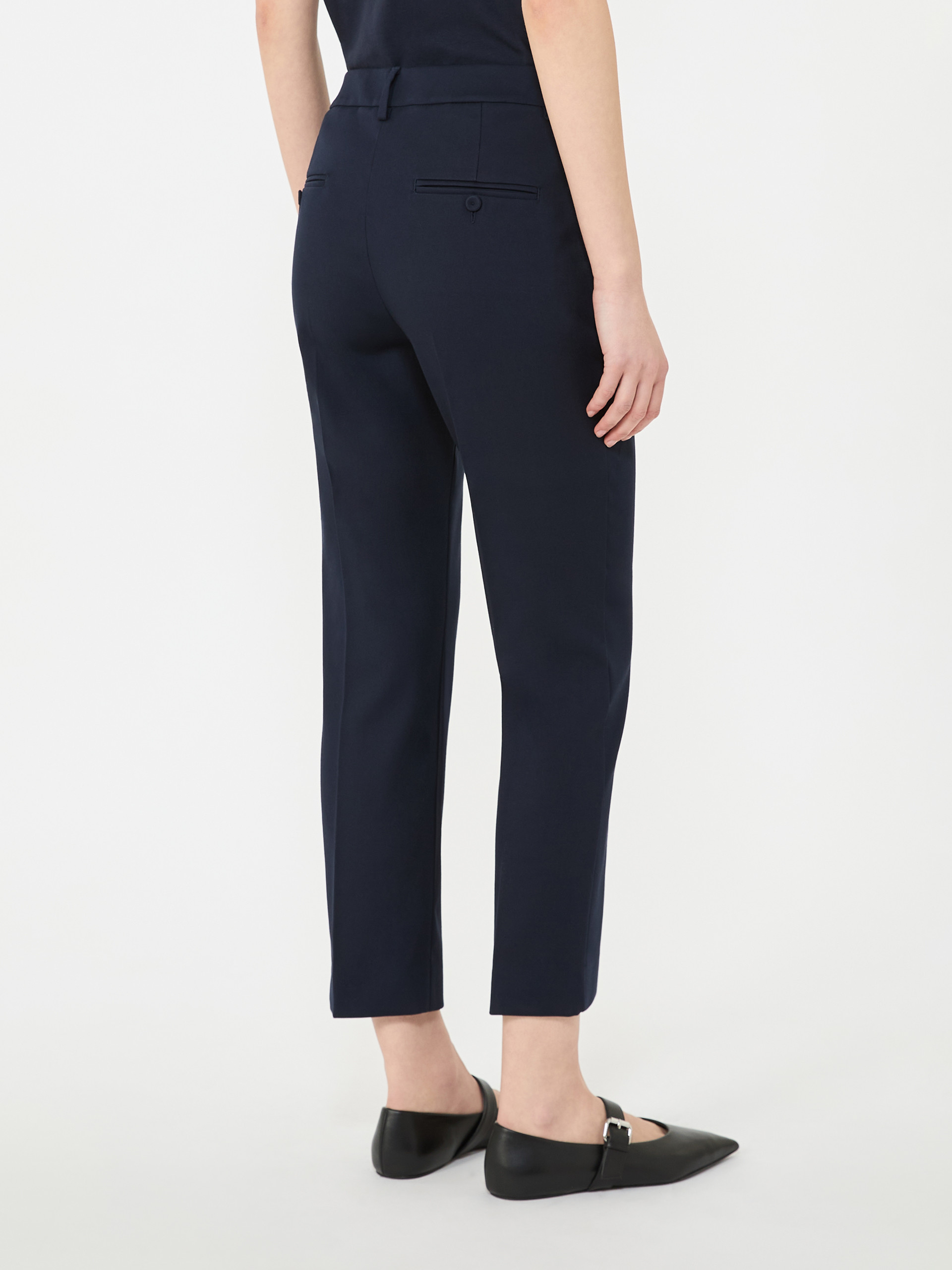 Stretch cotton trousers - NAVY - Weekend Max Mara - 3