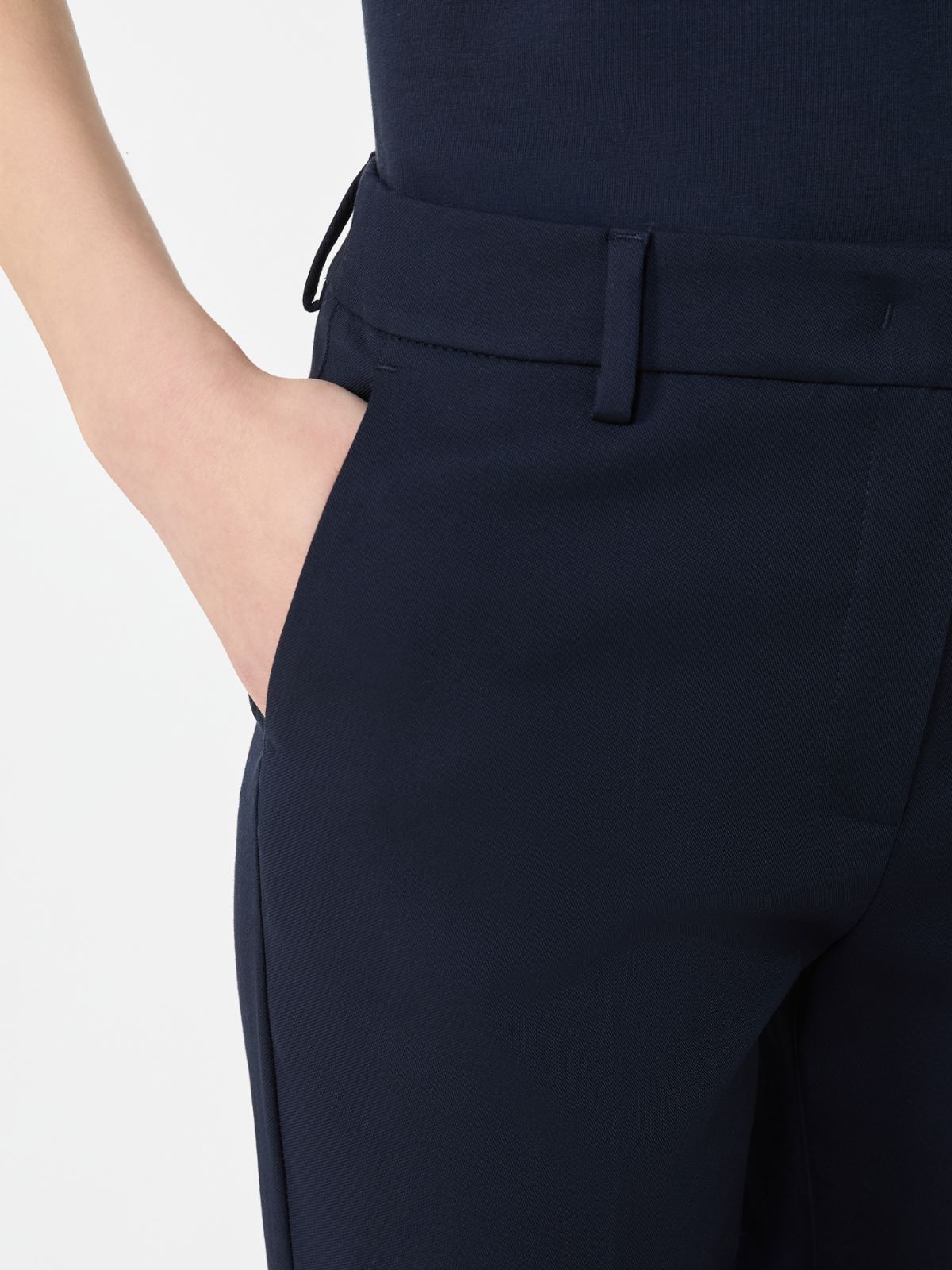 Stretch cotton trousers - NAVY - Weekend - 4