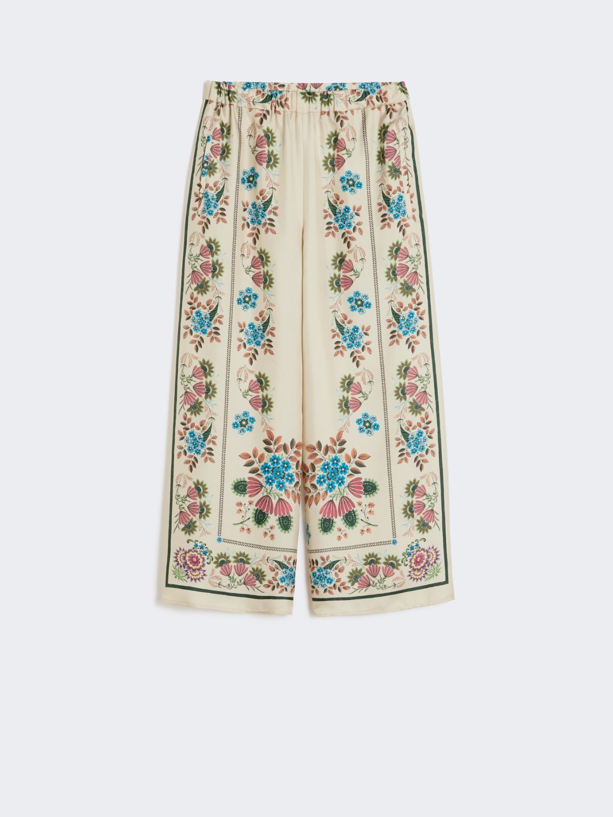 Printed silk twill trousers - IVORY - Weekend - 4