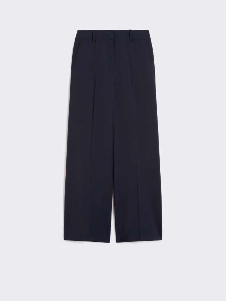 Woollen cloth palazzo trousers - NAVY - Weekend - 2