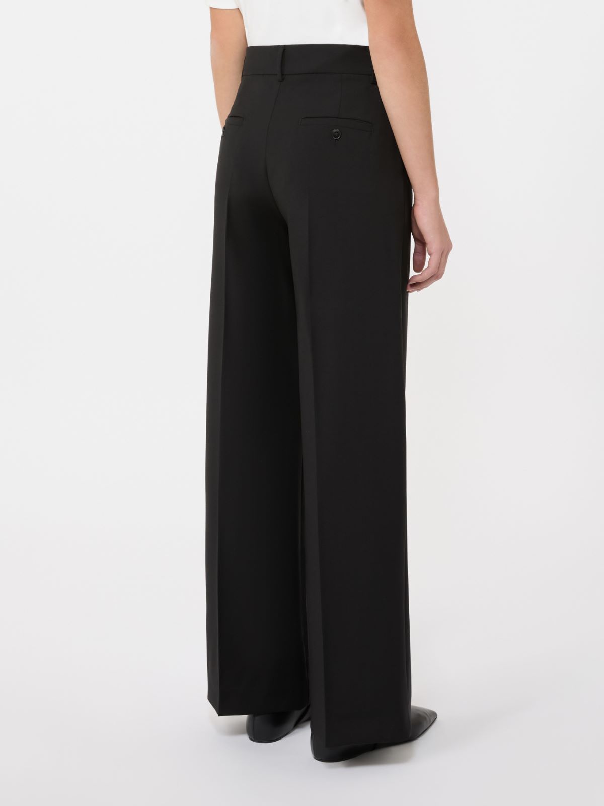 Woollen cloth palazzo trousers - BLACK - Weekend - 3