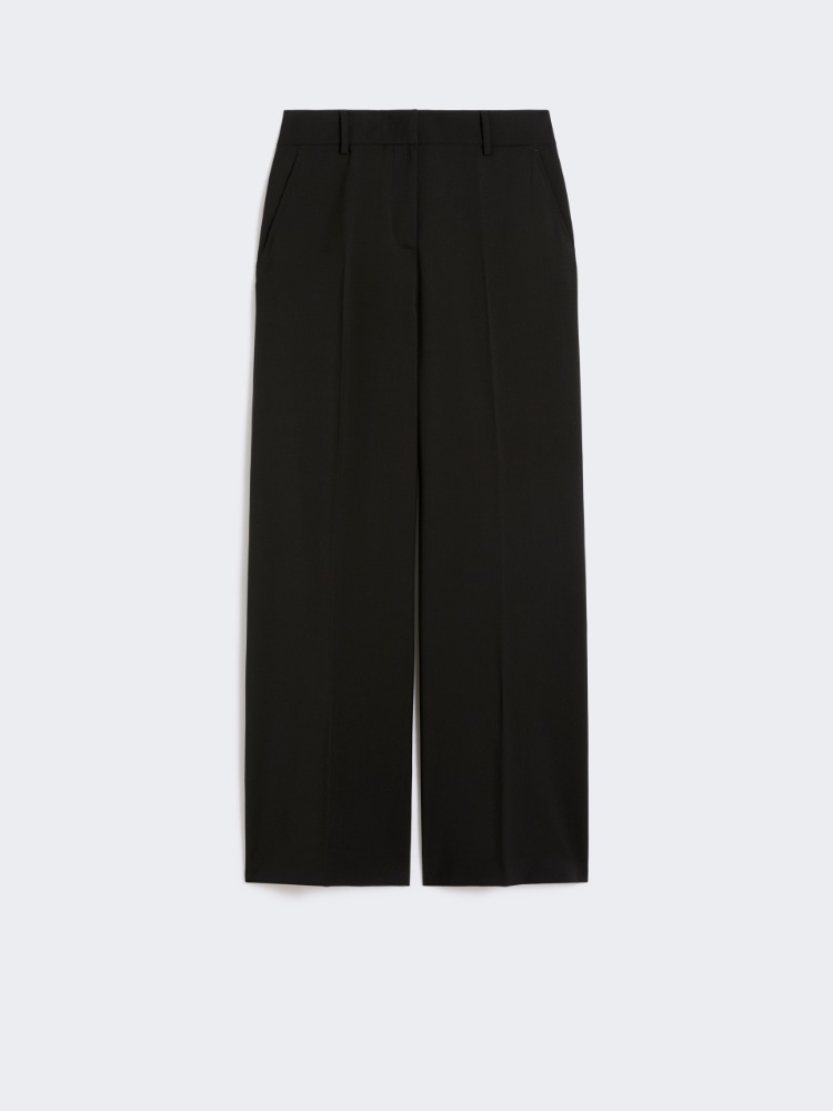 Woollen cloth palazzo trousers - BLACK - Weekend - 5