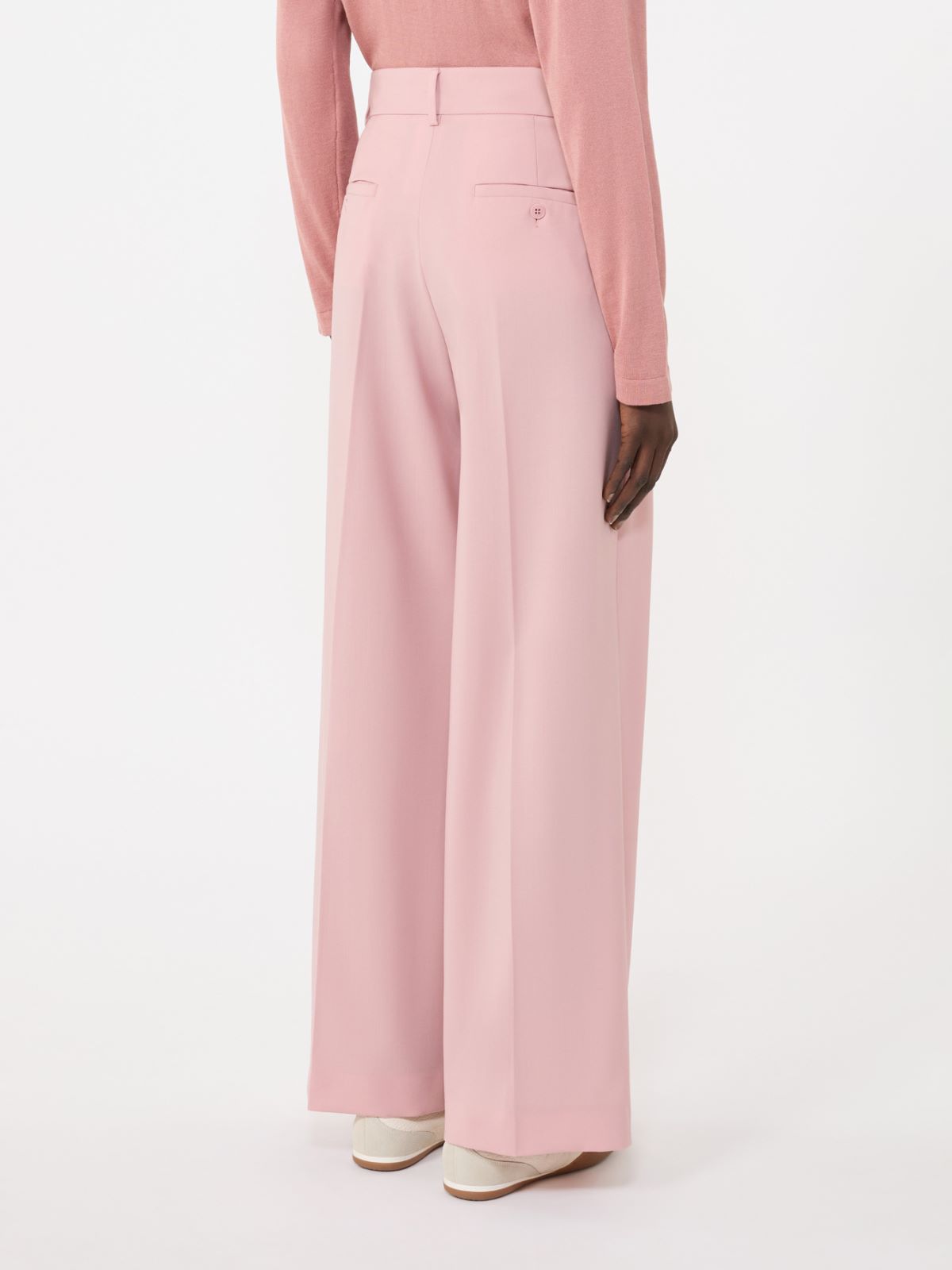 Woollen cloth palazzo trousers - ANTIQUE ROSE - Weekend - 3