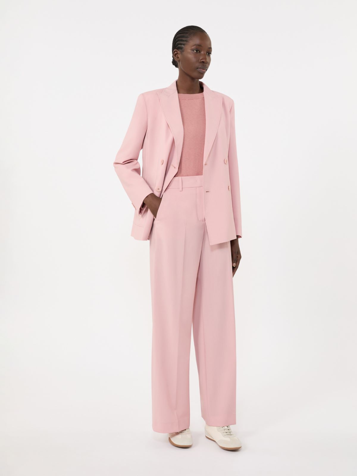 Woollen cloth palazzo trousers - ANTIQUE ROSE - Weekend