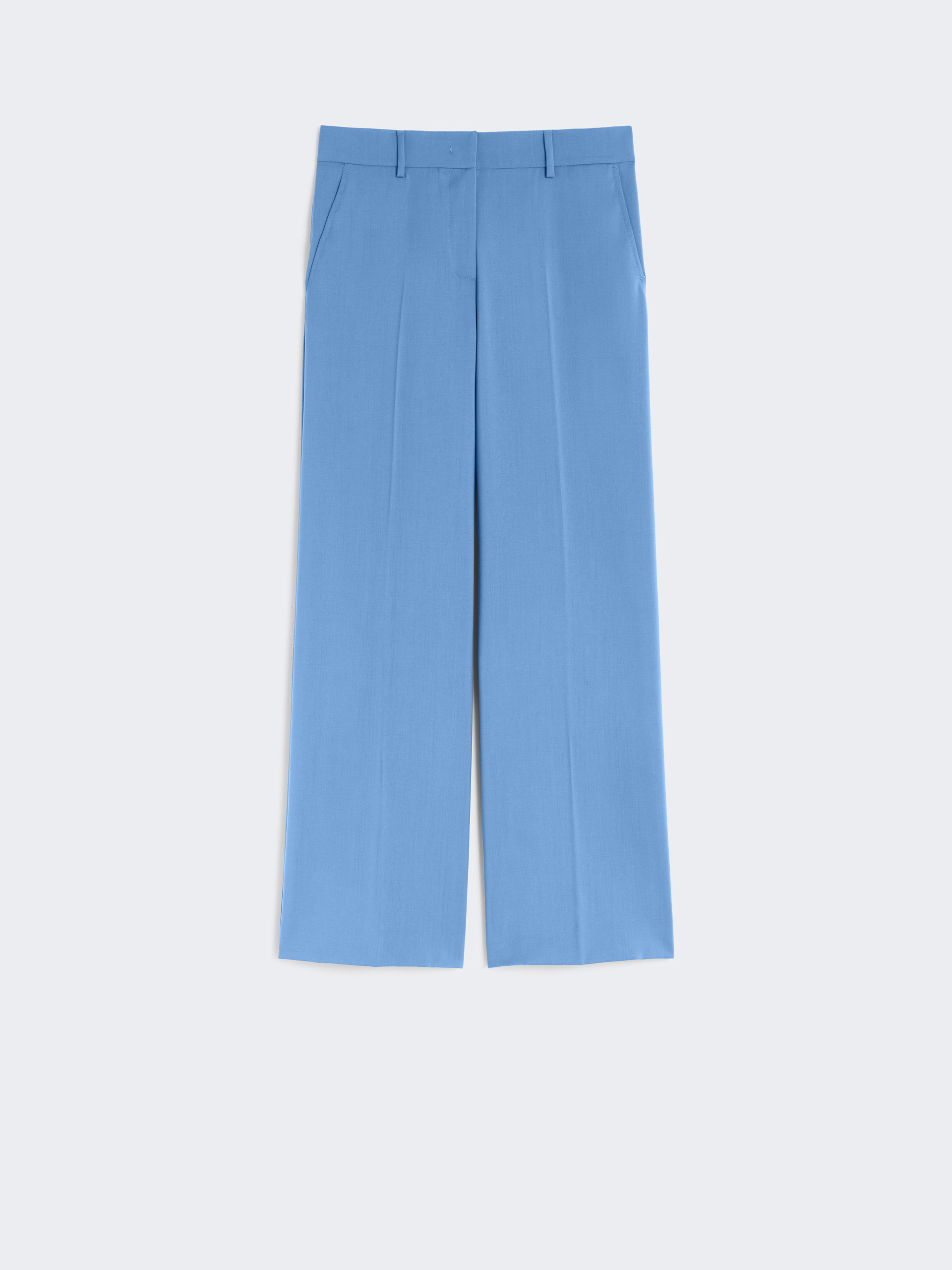 Woollen cloth palazzo trousers - LIGHT BLUE - Weekend Max Mara - 4