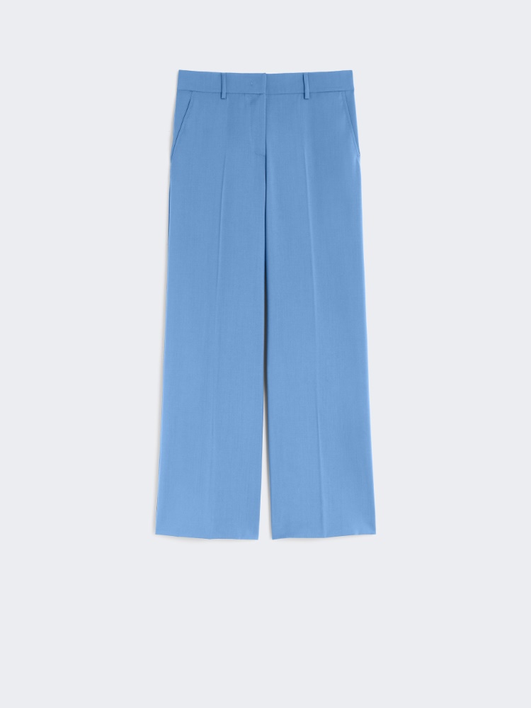 Woollen cloth palazzo trousers - LIGHT BLUE - Weekend - 5