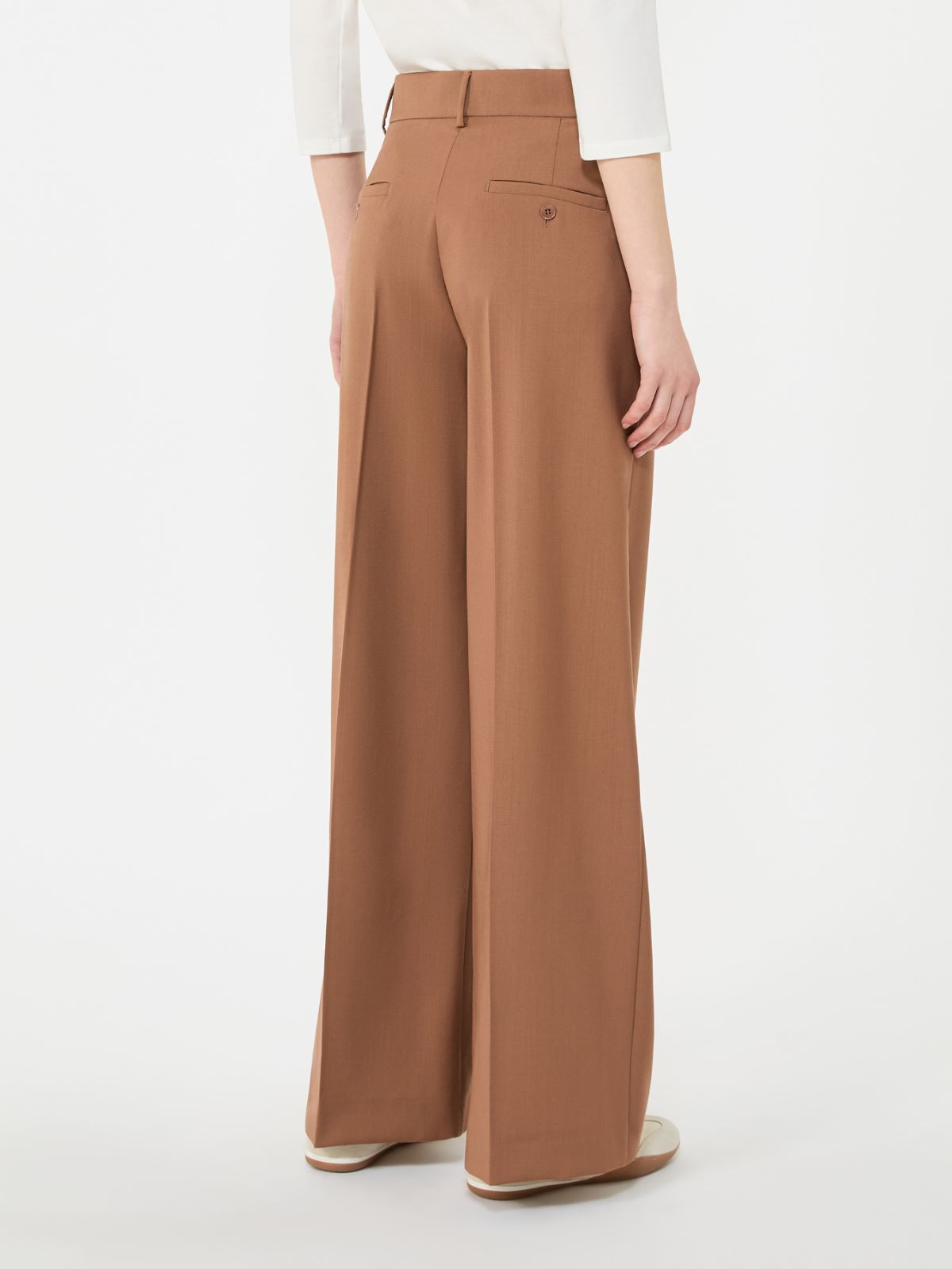 Woollen cloth palazzo trousers - TOBACCO - Weekend - 3