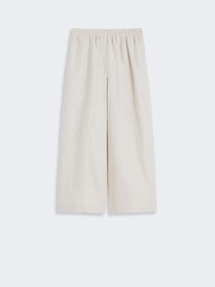 Wide-leg linen trousers - ECRU - Weekend