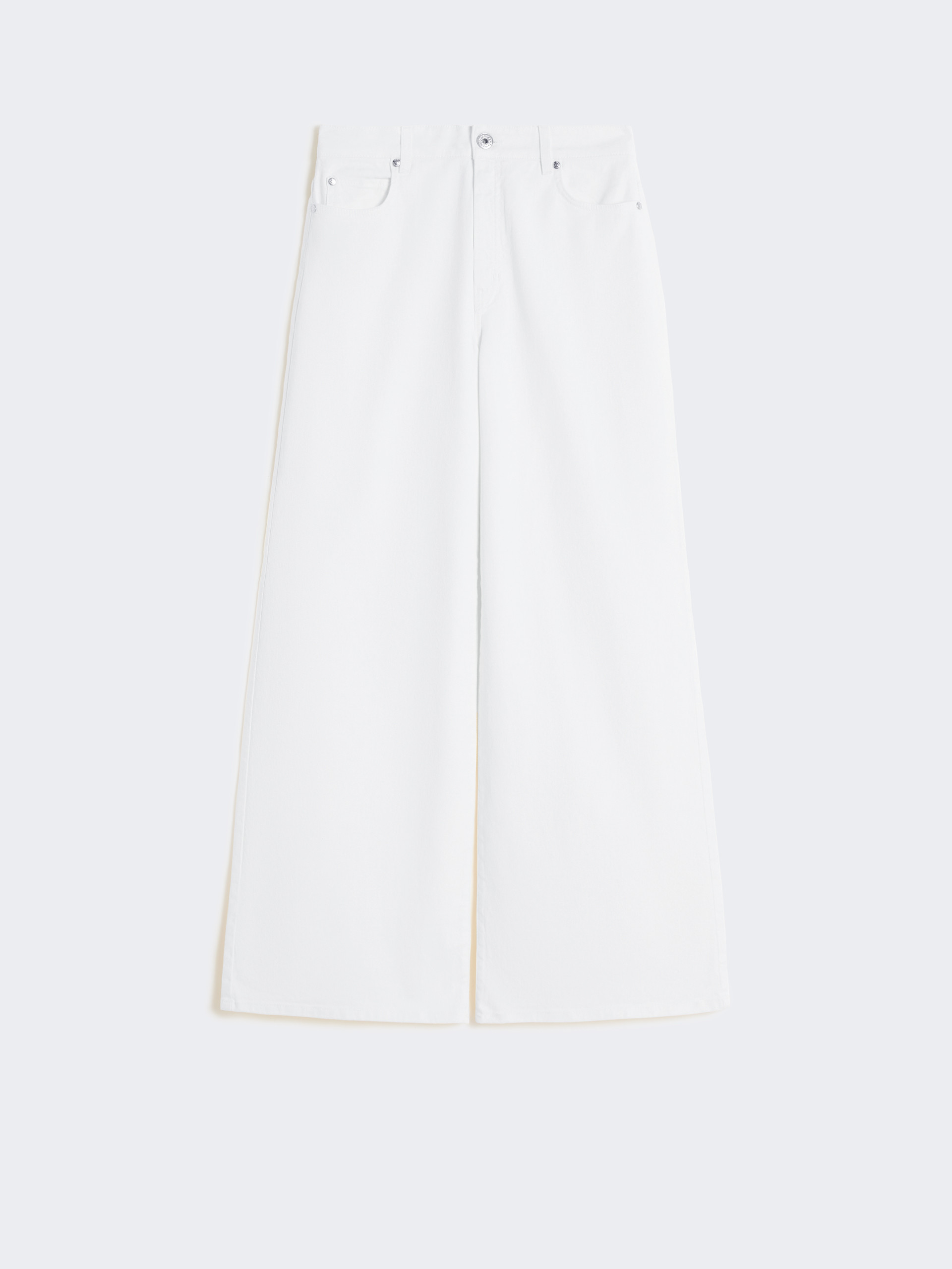 Cotton drill wide-leg trousers - WHITE - Weekend Max Mara - 5
