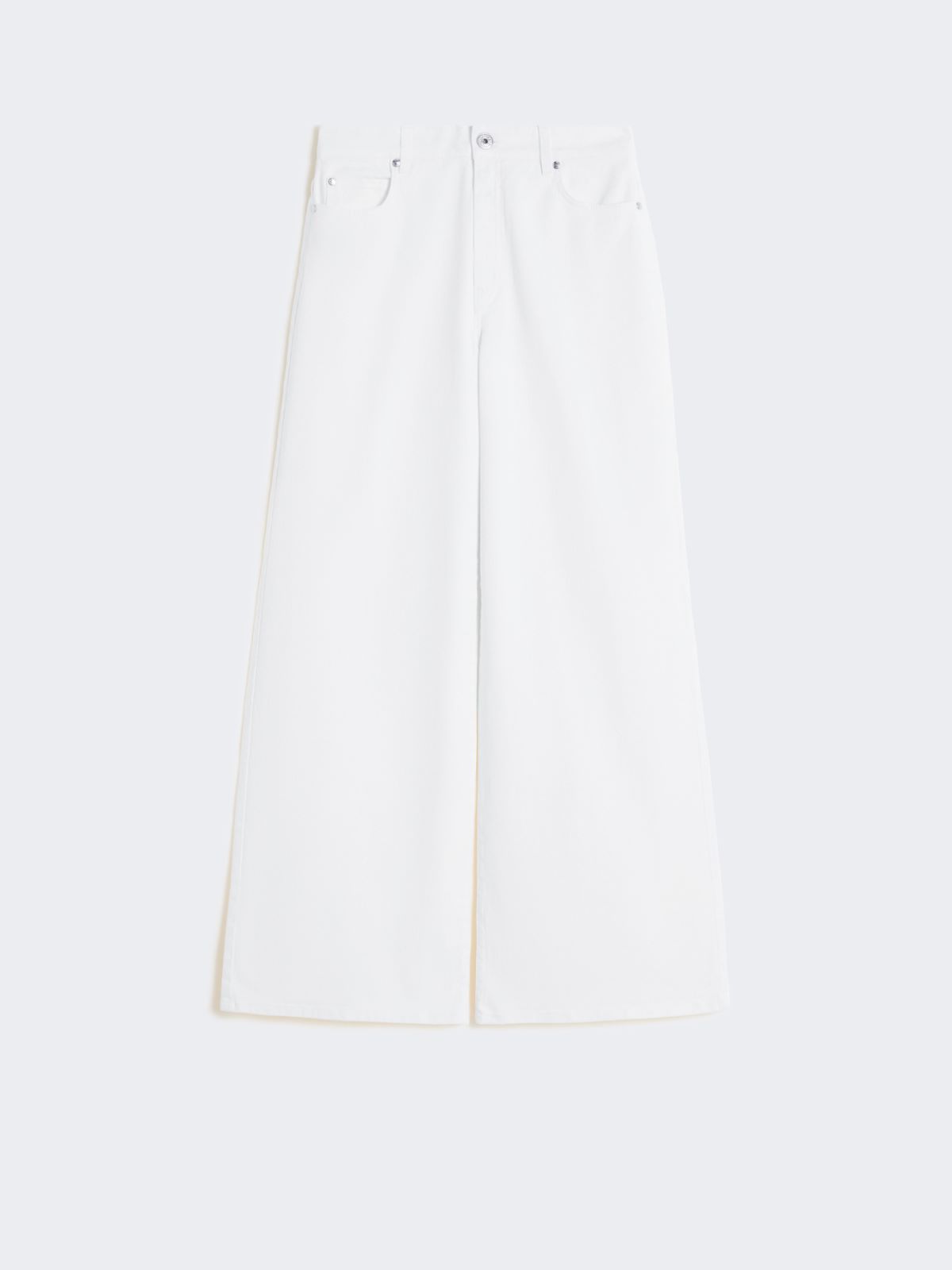 Cotton drill wide-leg trousers - WHITE - Weekend - 5