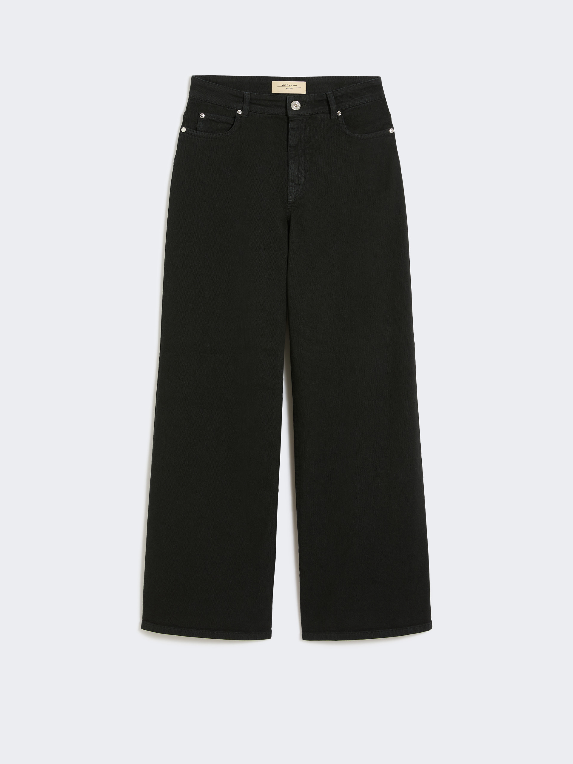 Cotton drill wide-leg trousers - BLACK - Weekend Max Mara - 5