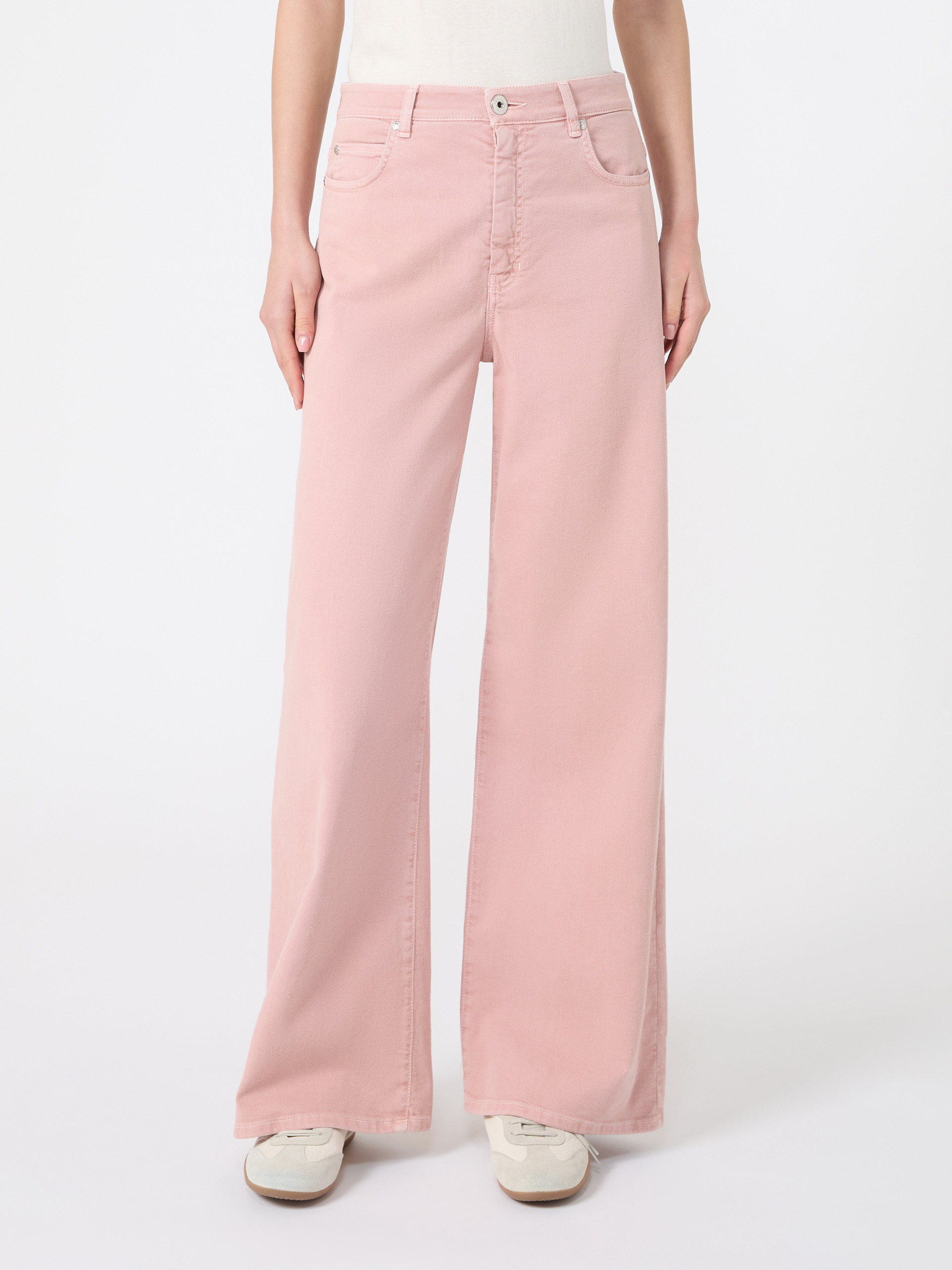 Cotton drill wide-leg trousers - Weekend Max Mara - 2