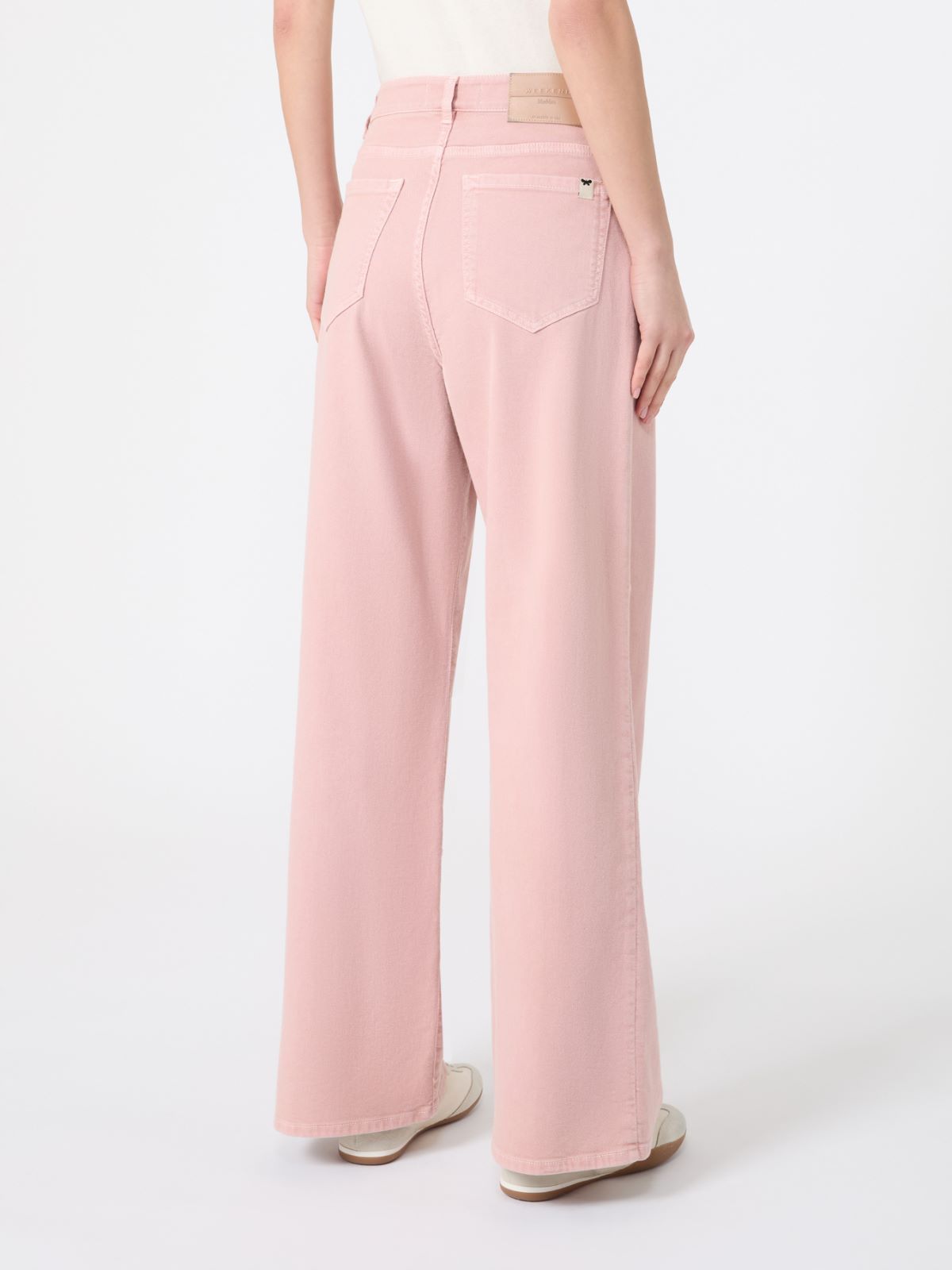 Cotton drill wide-leg trousers - PINK - Weekend - 3