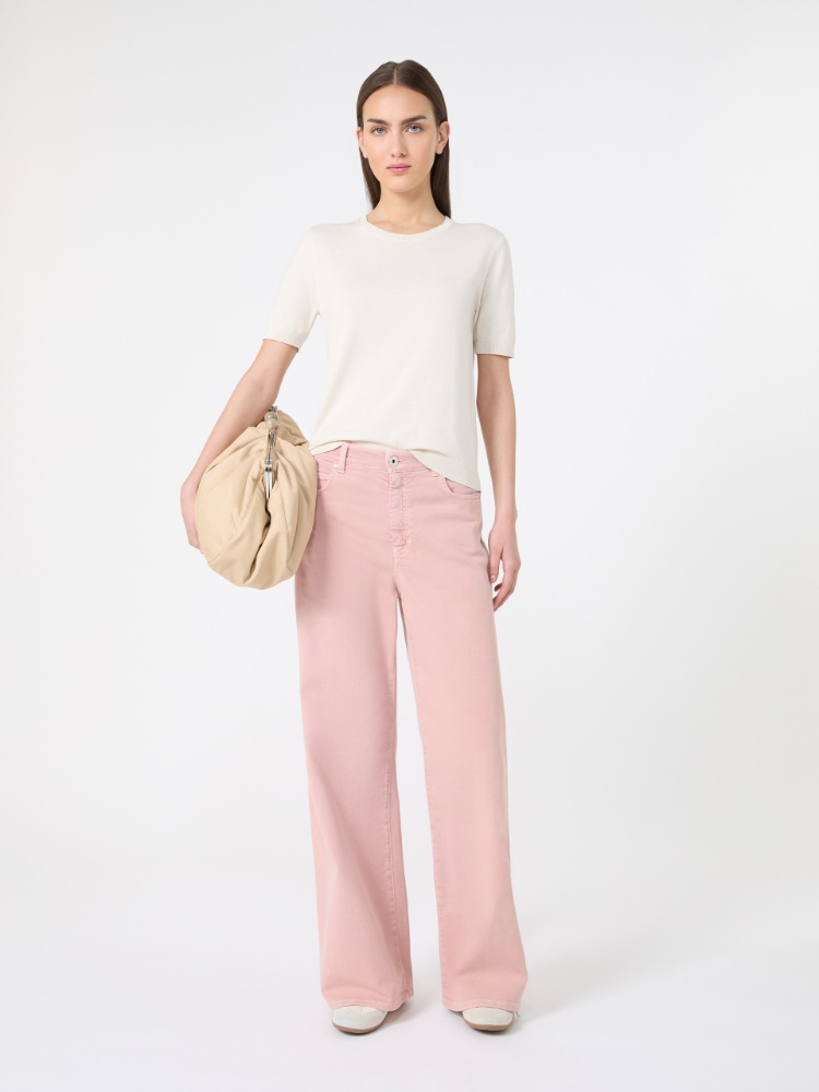 Cotton drill wide-leg trousers - PINK - Weekend