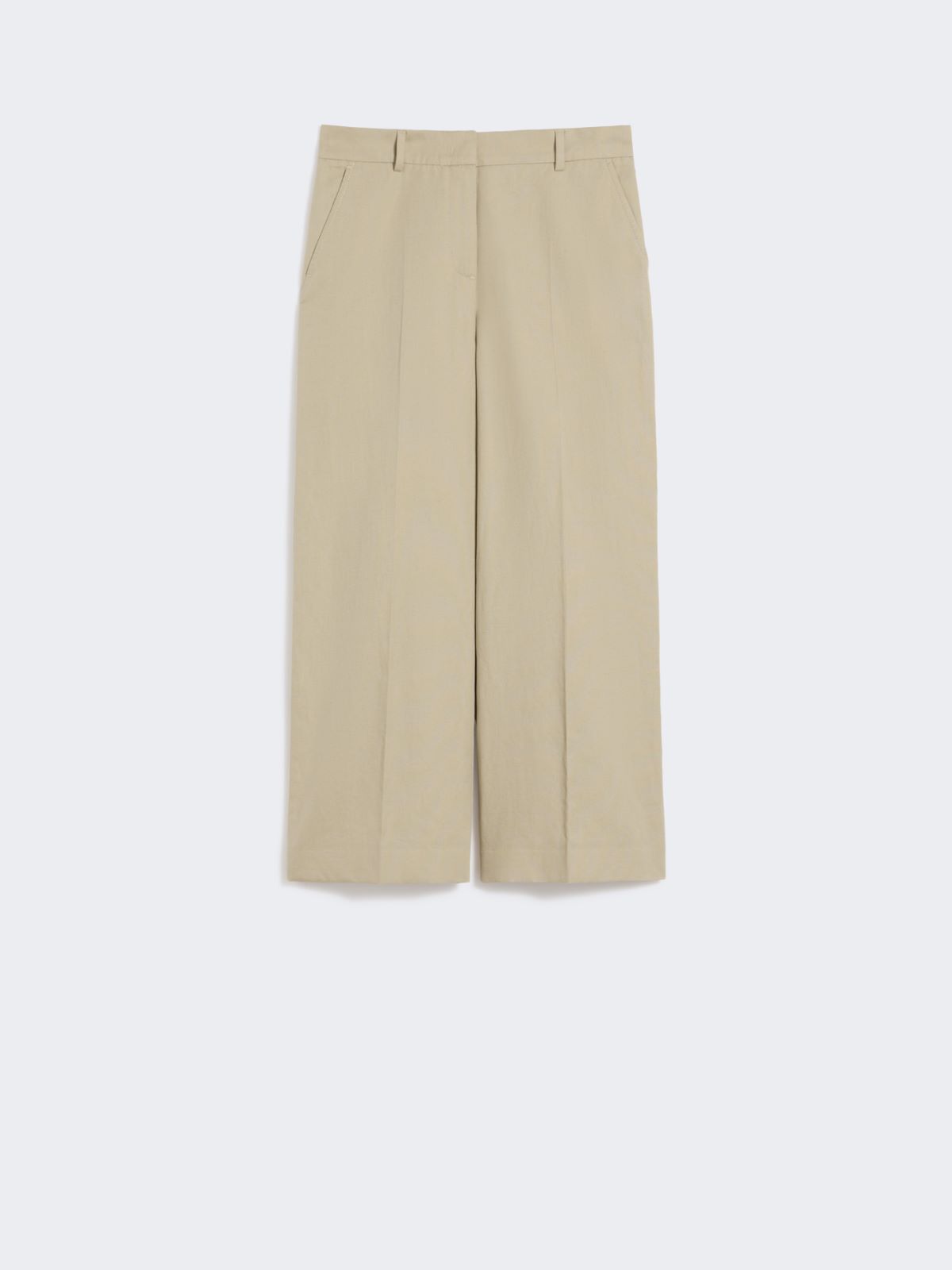 Cotton and linen canvas trousers - SAND - Weekend - 4