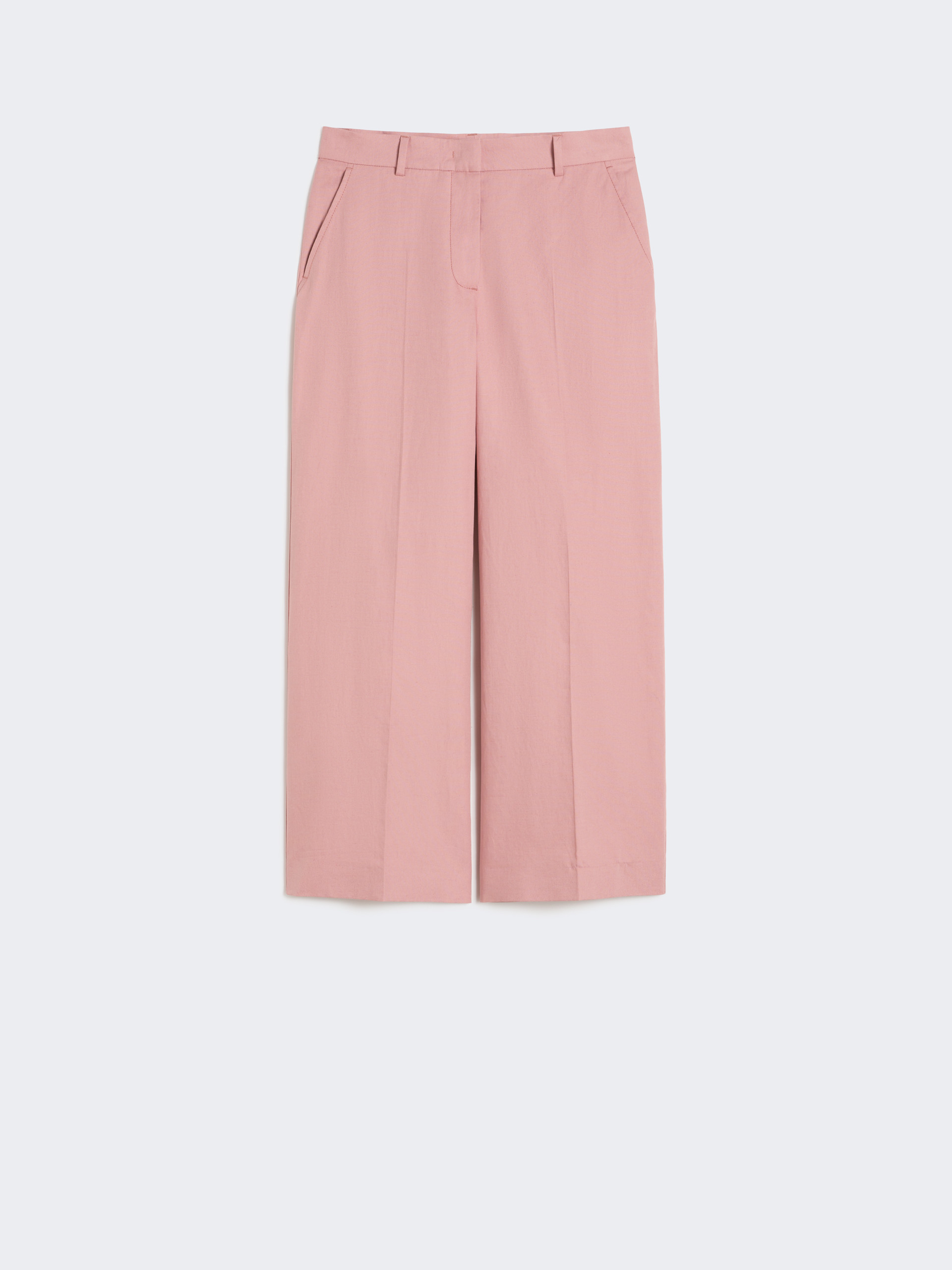 Cotton and linen canvas trousers - ANTIQUE ROSE - Weekend Max Mara - 4