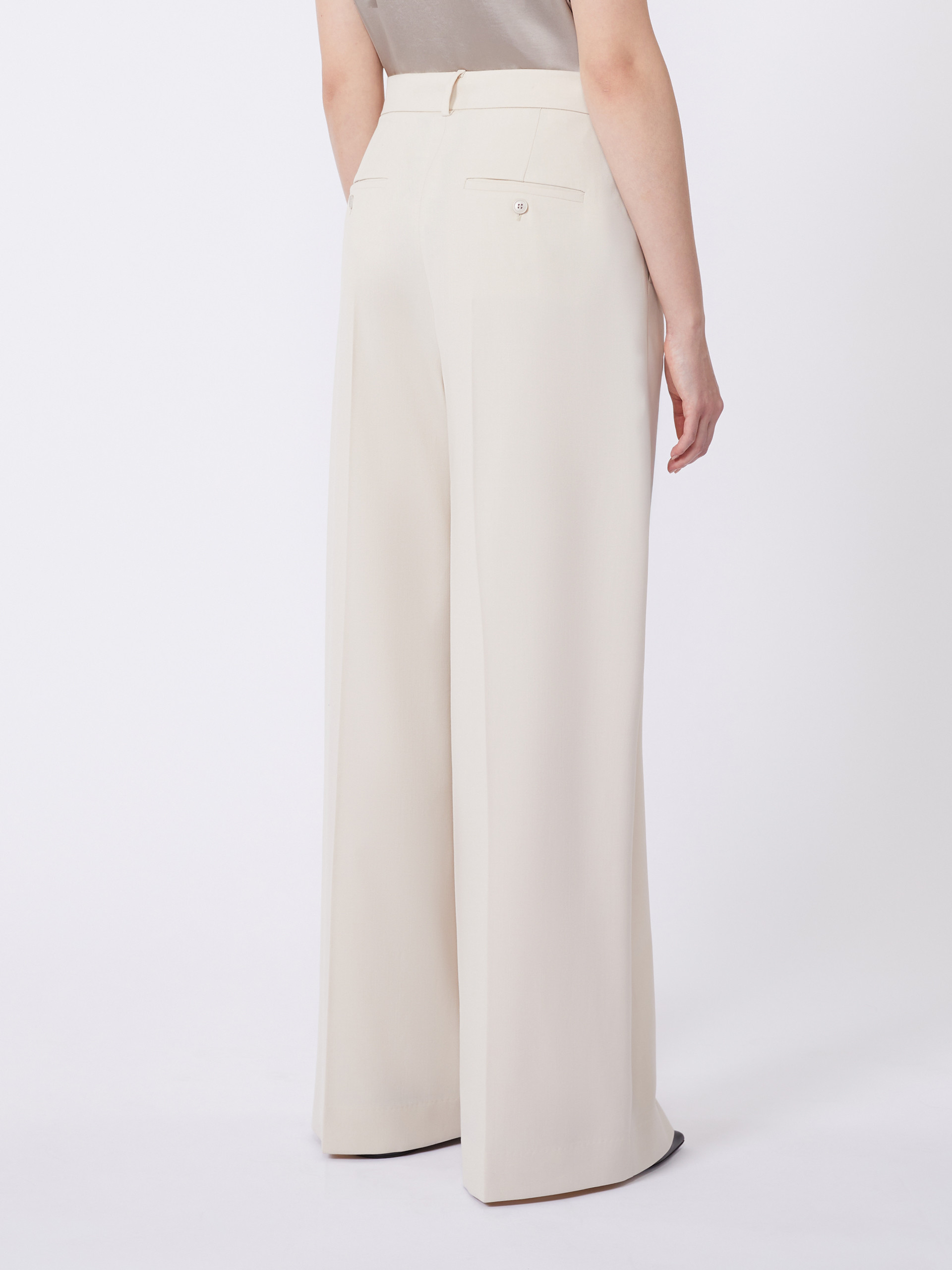 Wool-blend trousers - IVORY - Weekend Max Mara - 3