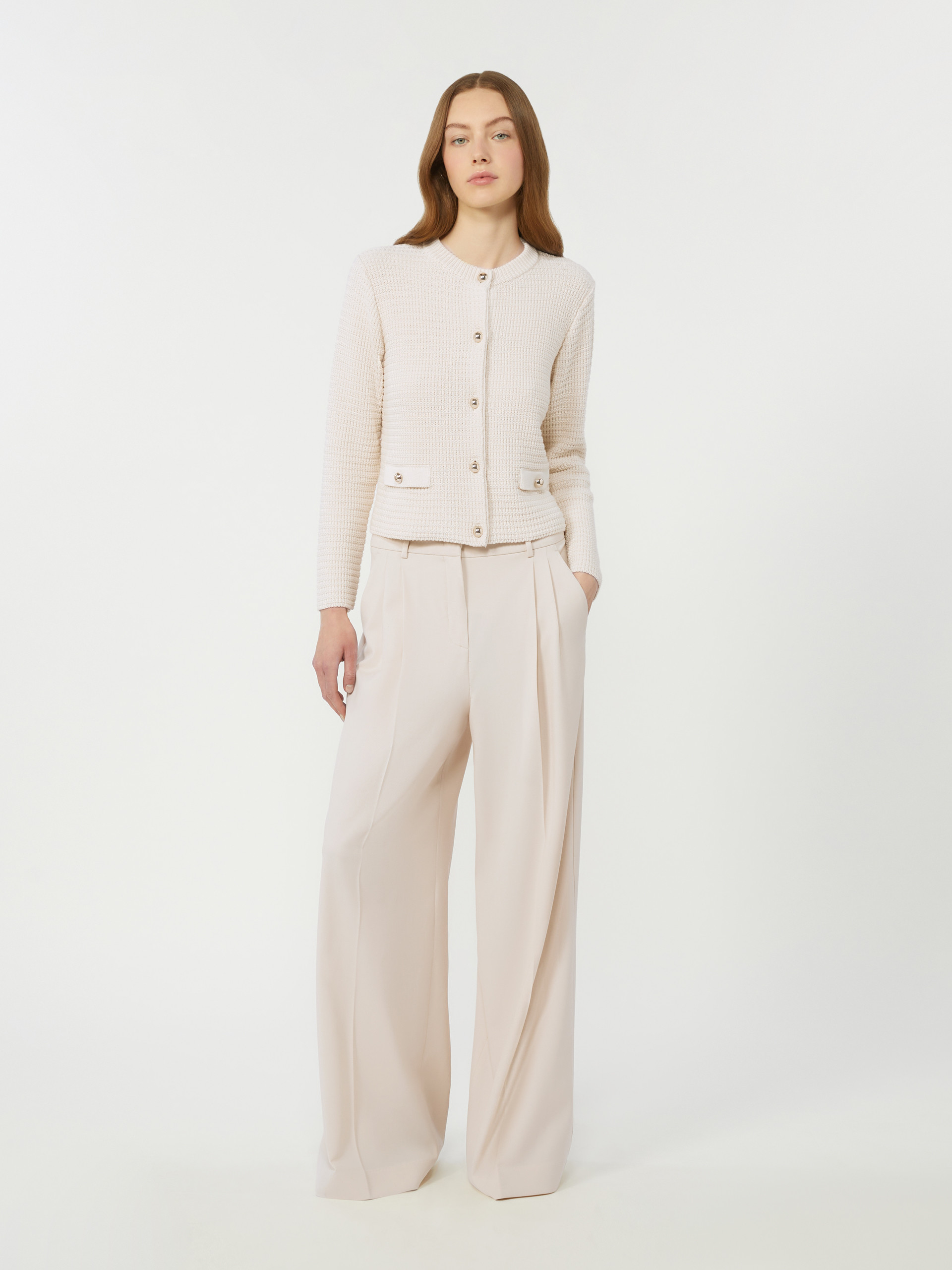 Wool-blend trousers - IVORY - Weekend Max Mara
