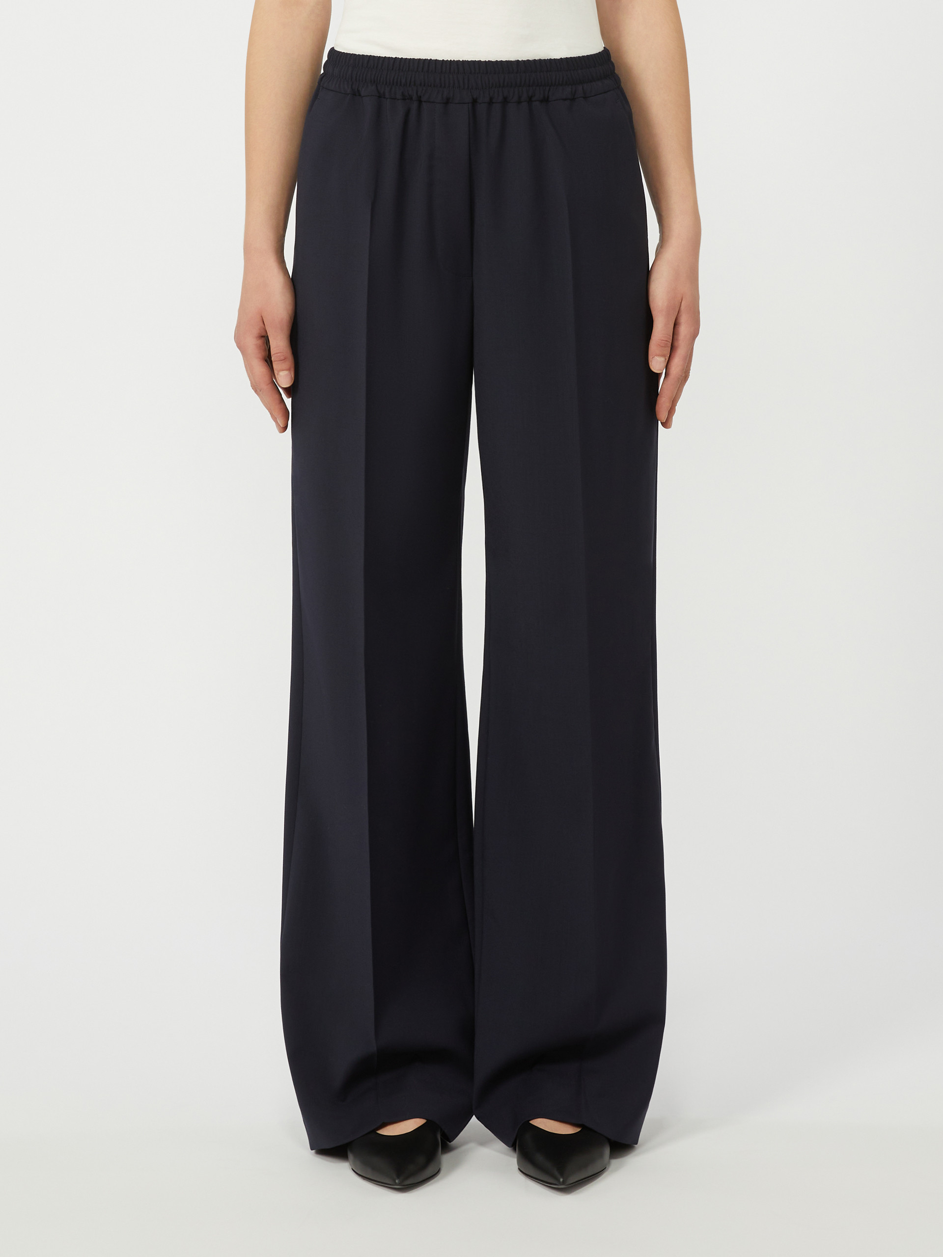 Pure woollen cloth trousers - NAVY - Weekend Max Mara - 2