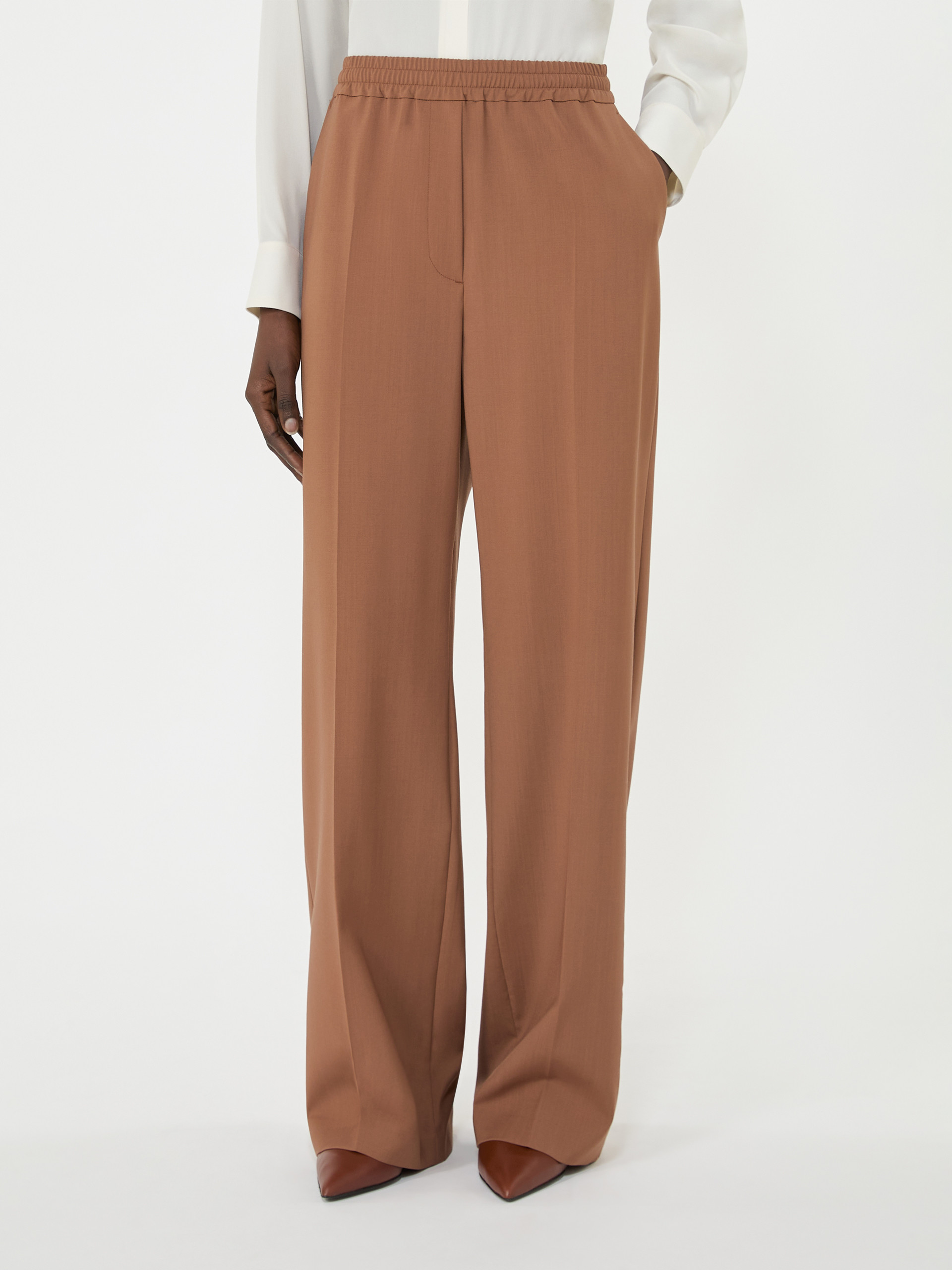 Pure woollen cloth trousers - TOBACCO - Weekend Max Mara - 2