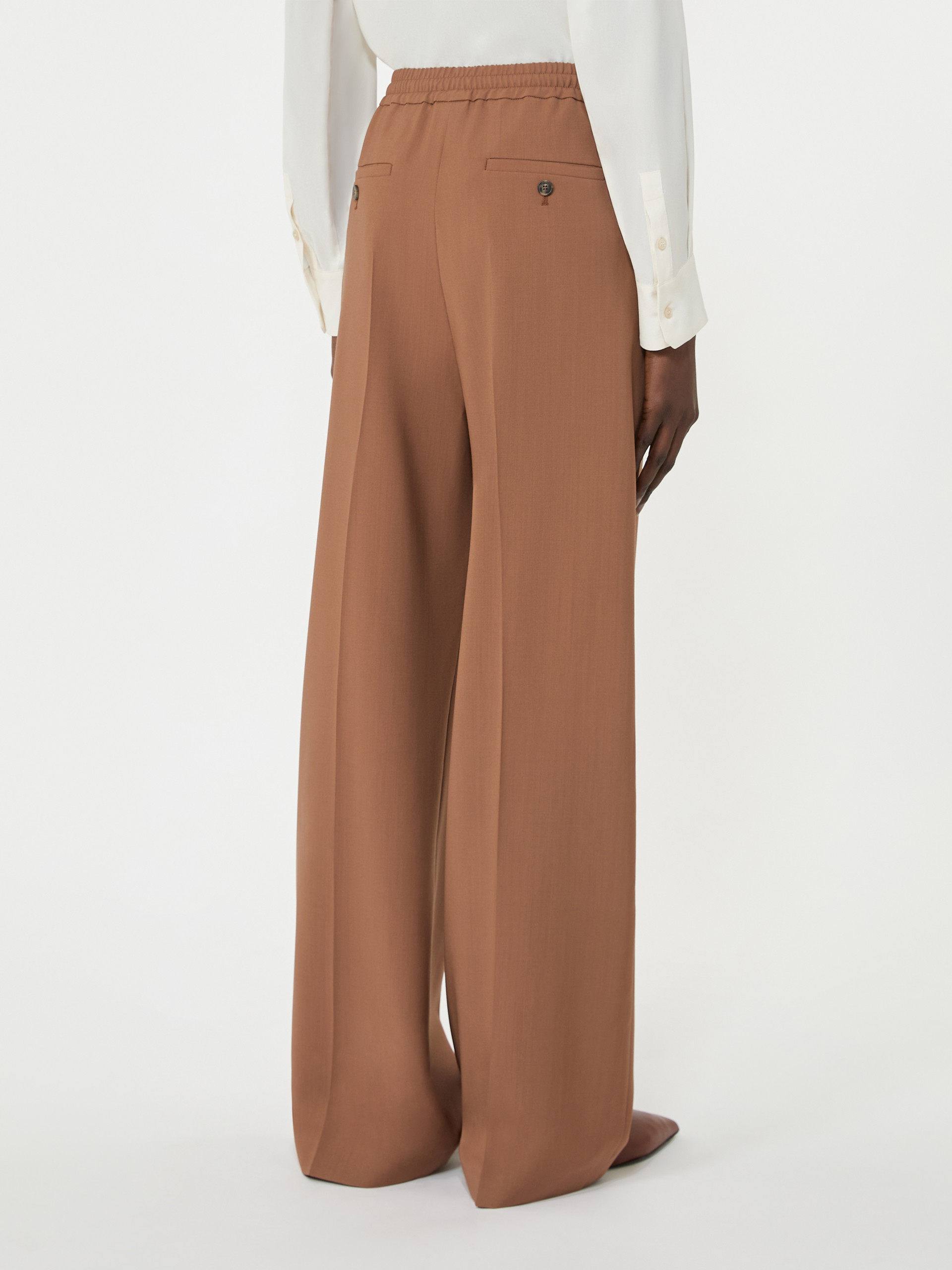 Pure woollen cloth trousers - TOBACCO - Weekend Max Mara - 3
