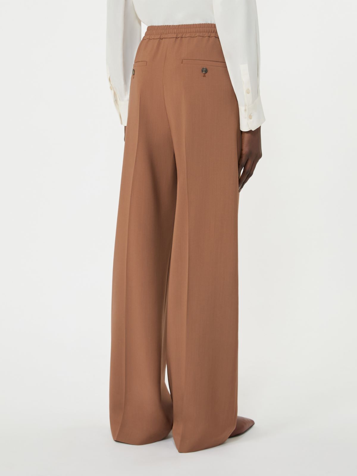 Pure woollen cloth trousers - TOBACCO - Weekend - 3