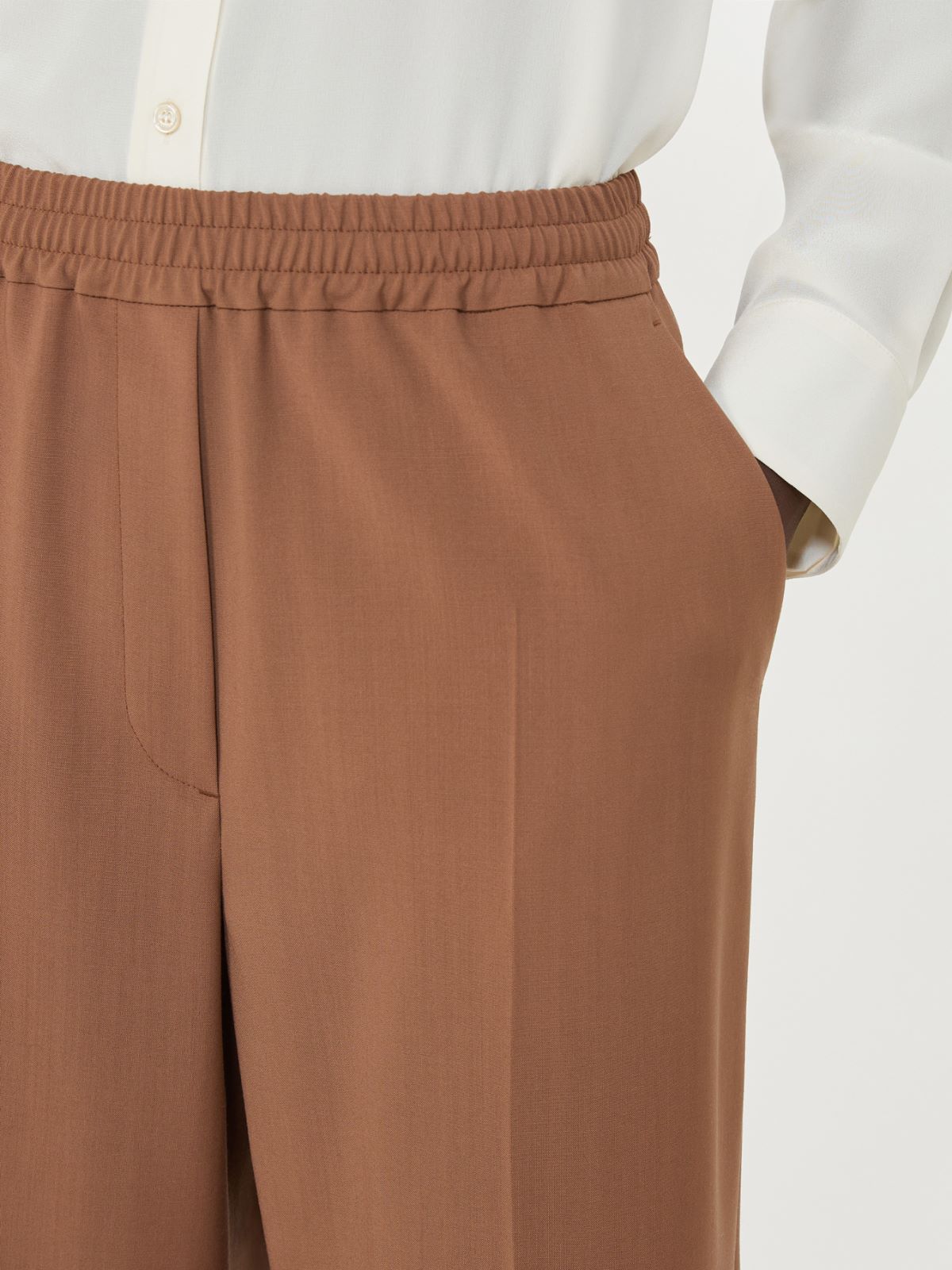 Pure woollen cloth trousers - TOBACCO - Weekend - 4