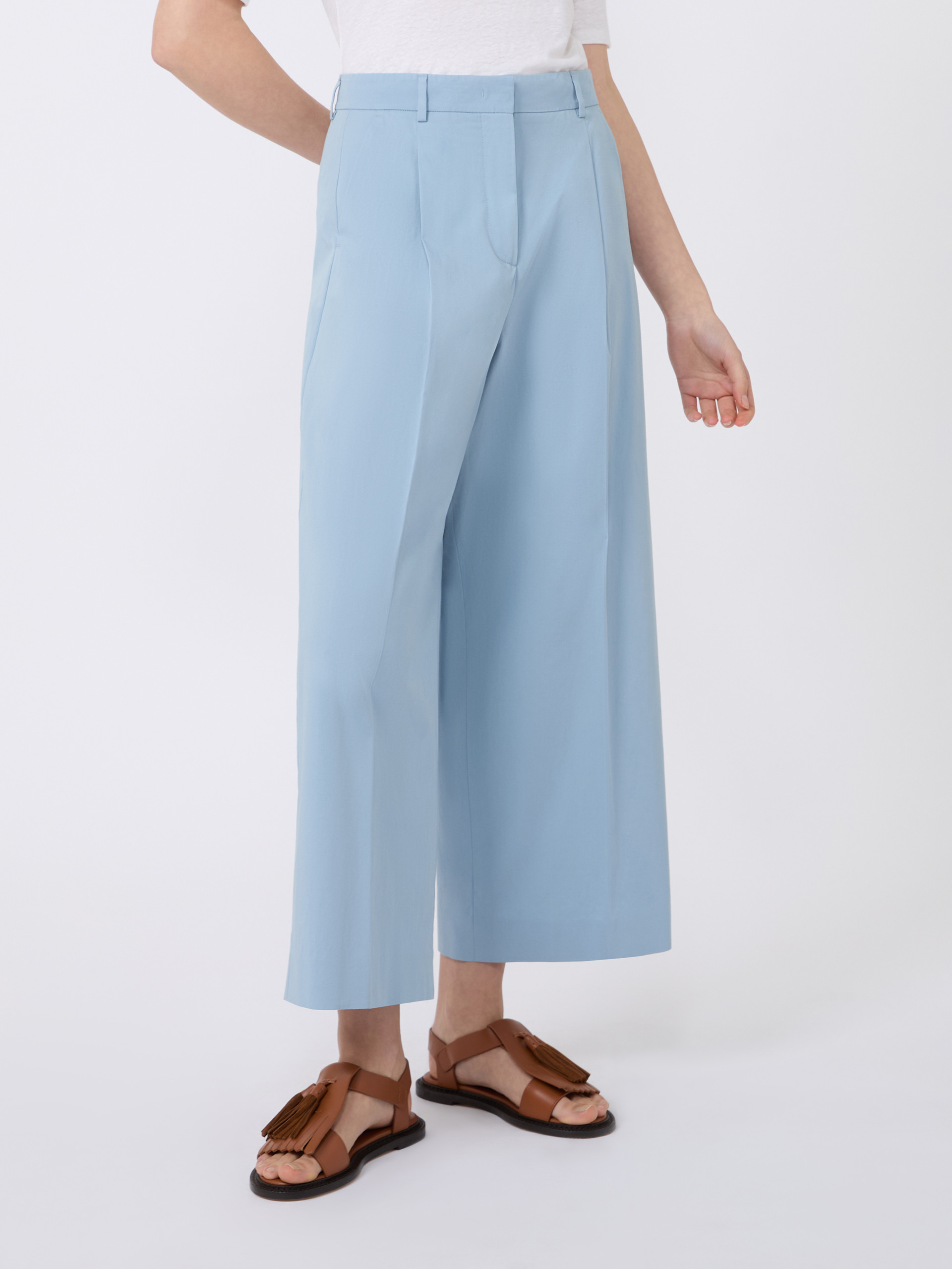 Stretch cotton gabardine trousers - LIGHT BLUE - Weekend Max Mara - 2