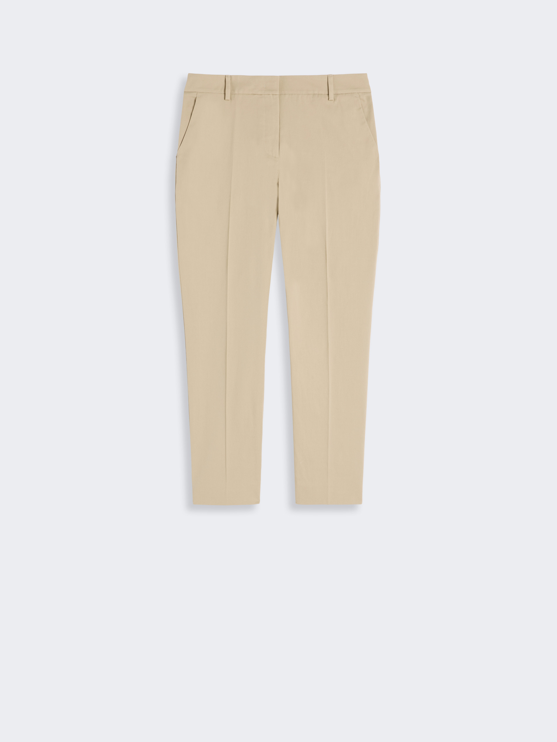 Slim-fit stretch cotton trousers - SAND - Weekend Max Mara - 4
