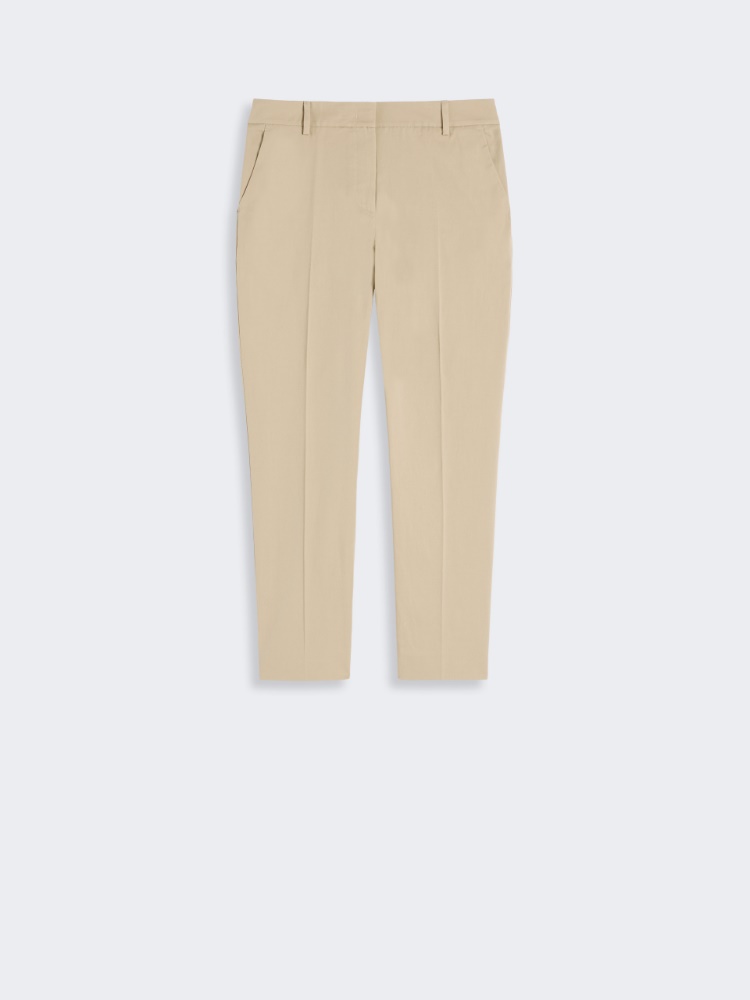 Slim-fit stretch cotton trousers - SAND - Weekend - 2