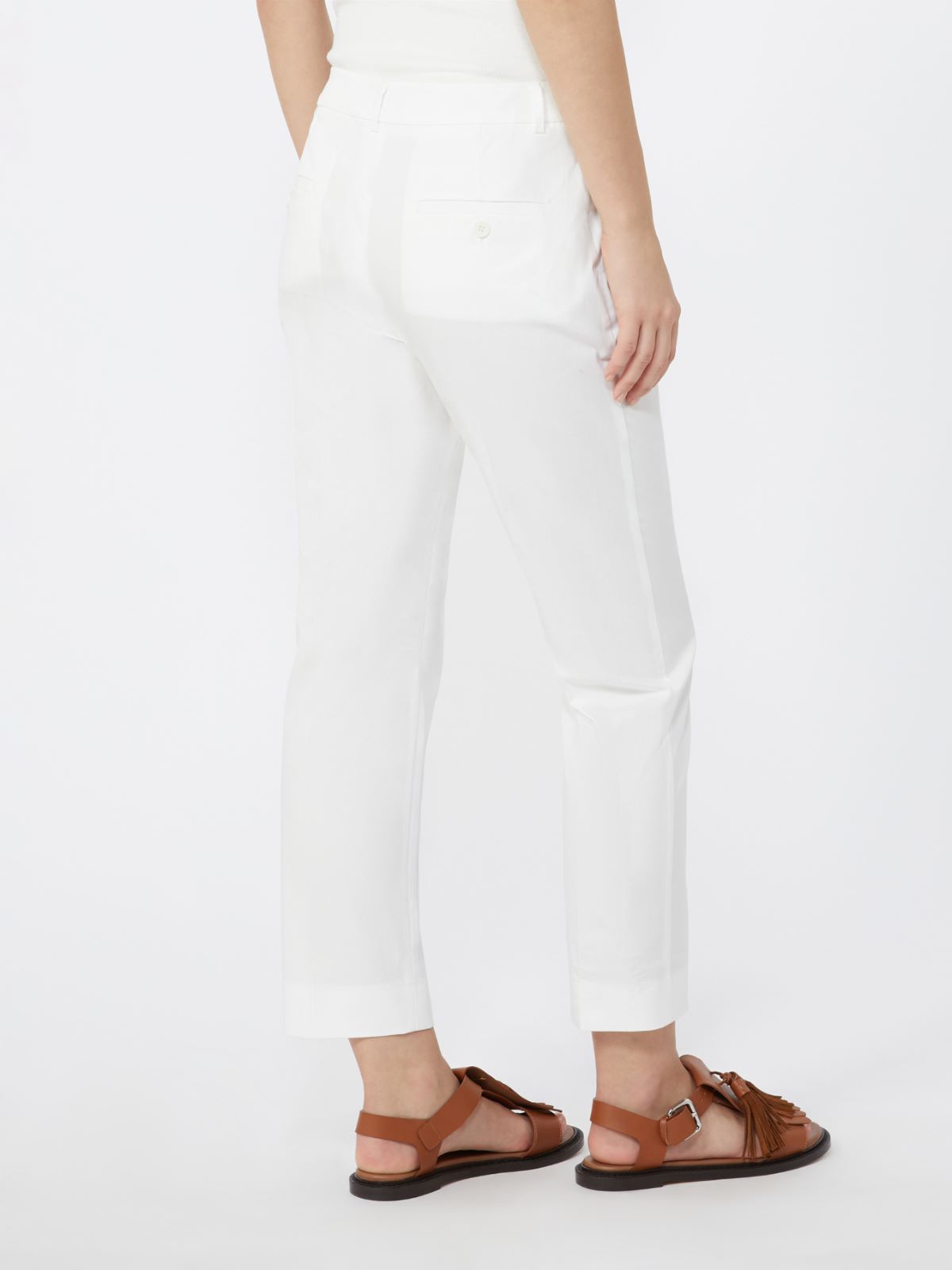 Pantalone slim fit in cotone stretch - BIANCO - Weekend - 3