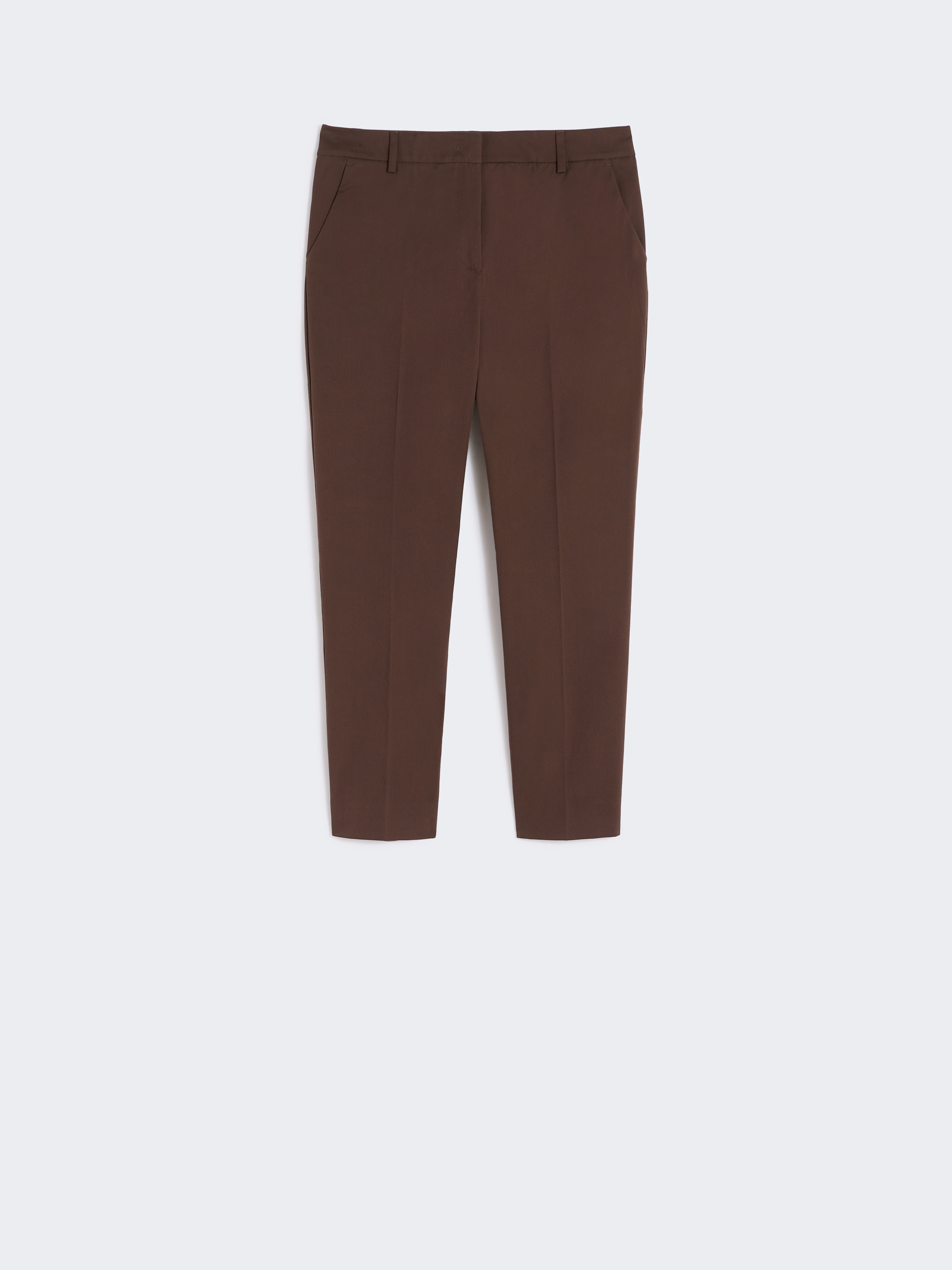 Slim-fit stretch cotton trousers - CHOCOLATE - Weekend Max Mara - 4