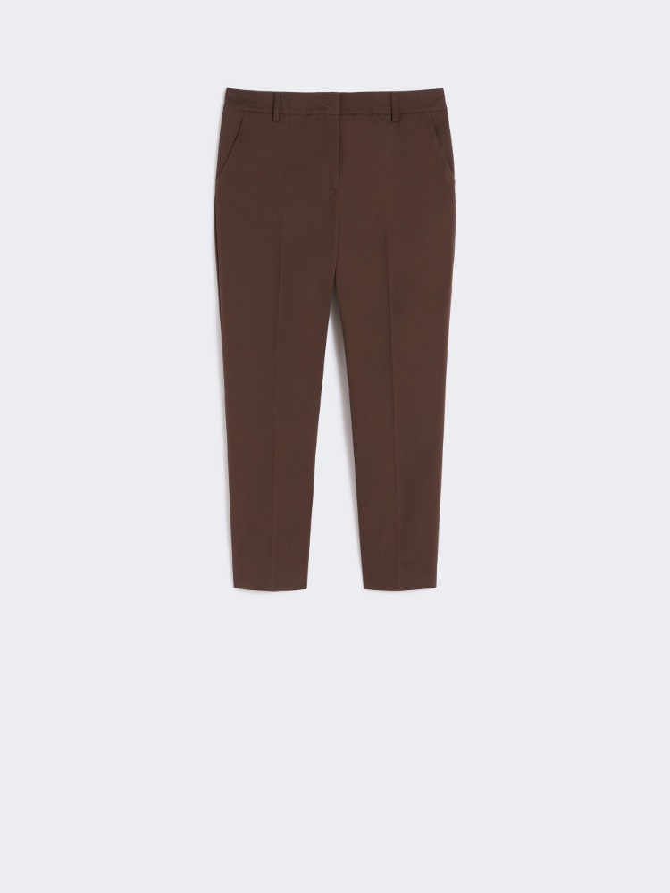 Pantalone slim fit in cotone stretch - CIOCCOLATO - Weekend - 2