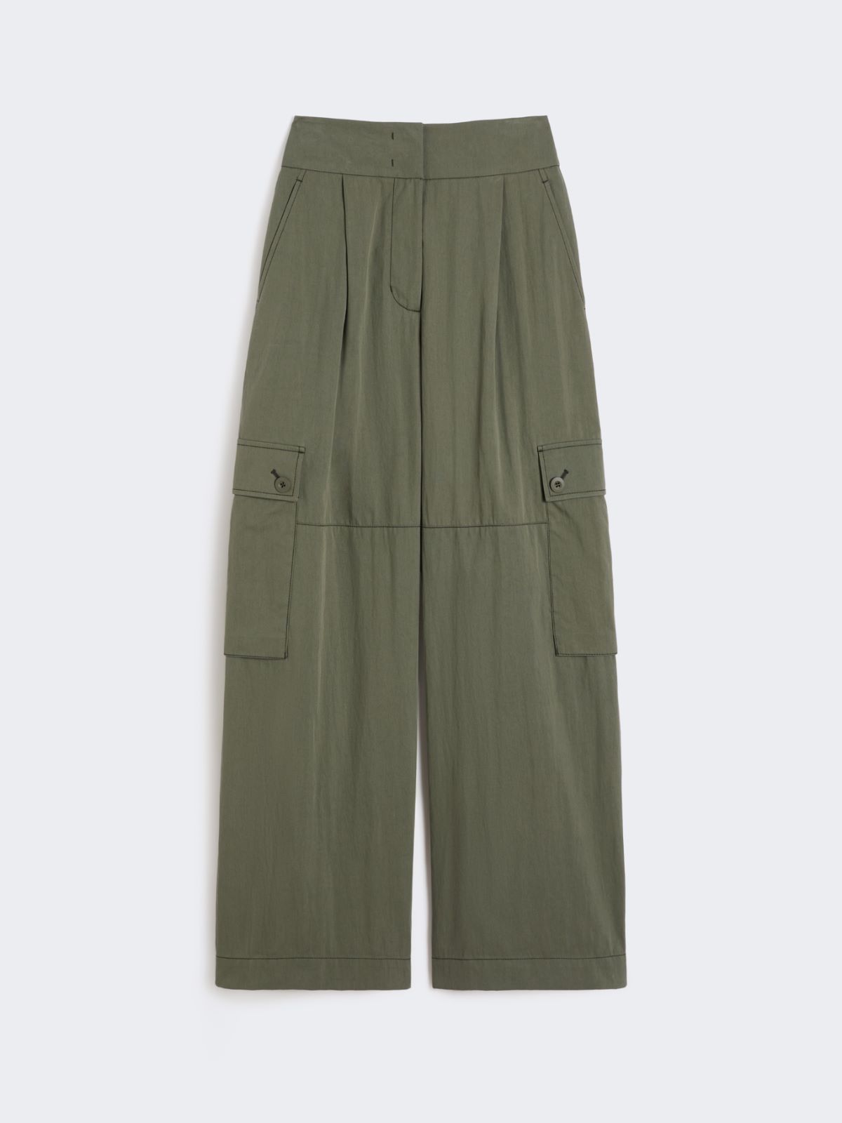 Cotton gabardine trousers - DARK GREEN - Weekend - 5